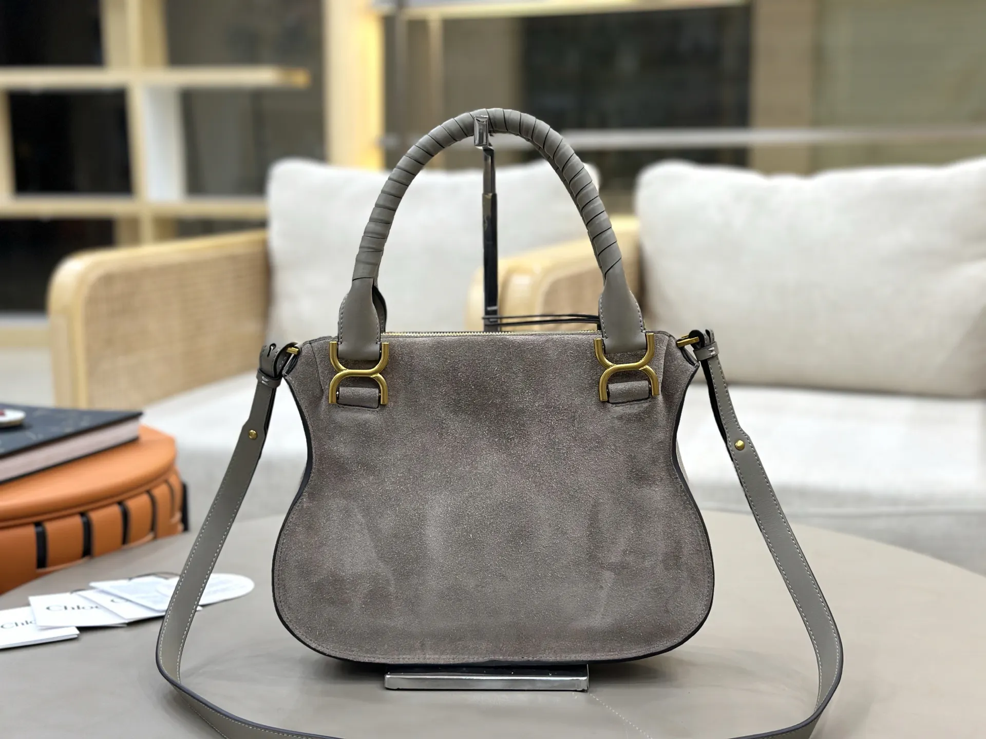 小牛皮 Chloe Marcie马鞍包 斜背包 輕便斜挎款