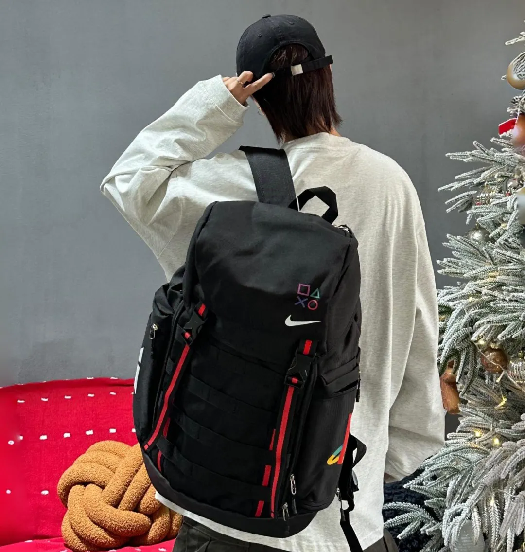 黑色 灰色 耐克Nike抽绳包双肩包男女同款 实用双肩款