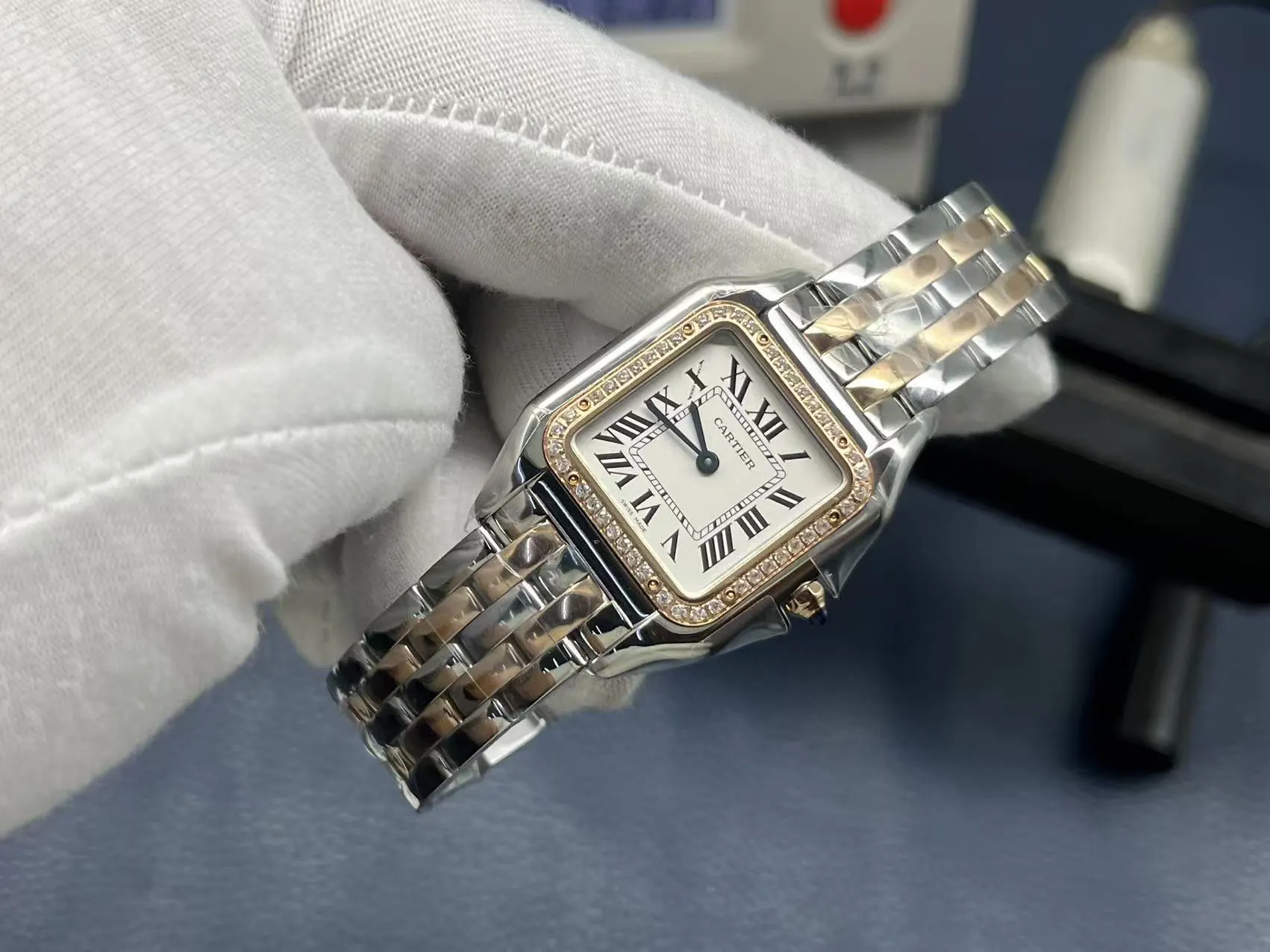 Cartier 藍色 手錶 經典腕表款