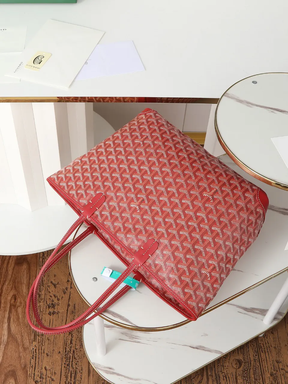 Goyard 紅色 皮革 托特包 大容量托特款