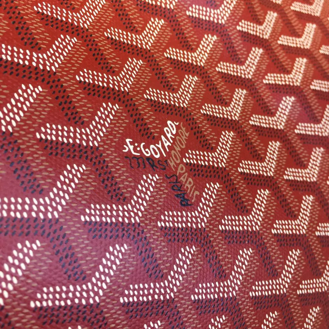 Goyard 戈雅 双面可用 充满法式优雅 订制Y字母涂鸦料 皮轻 旅行包 大容量旅行款