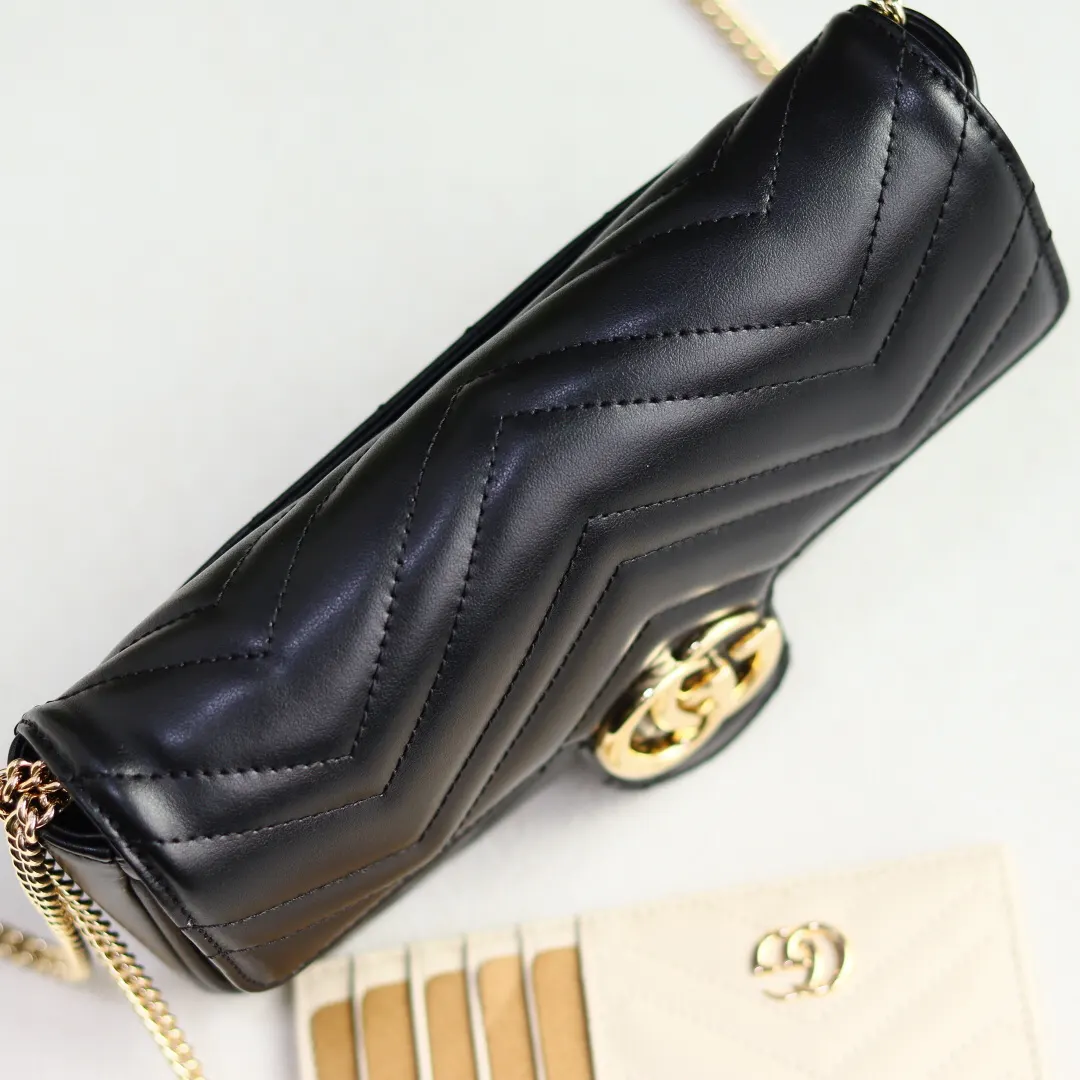 Gucci Marmont 牛皮 链条包 精致链条款