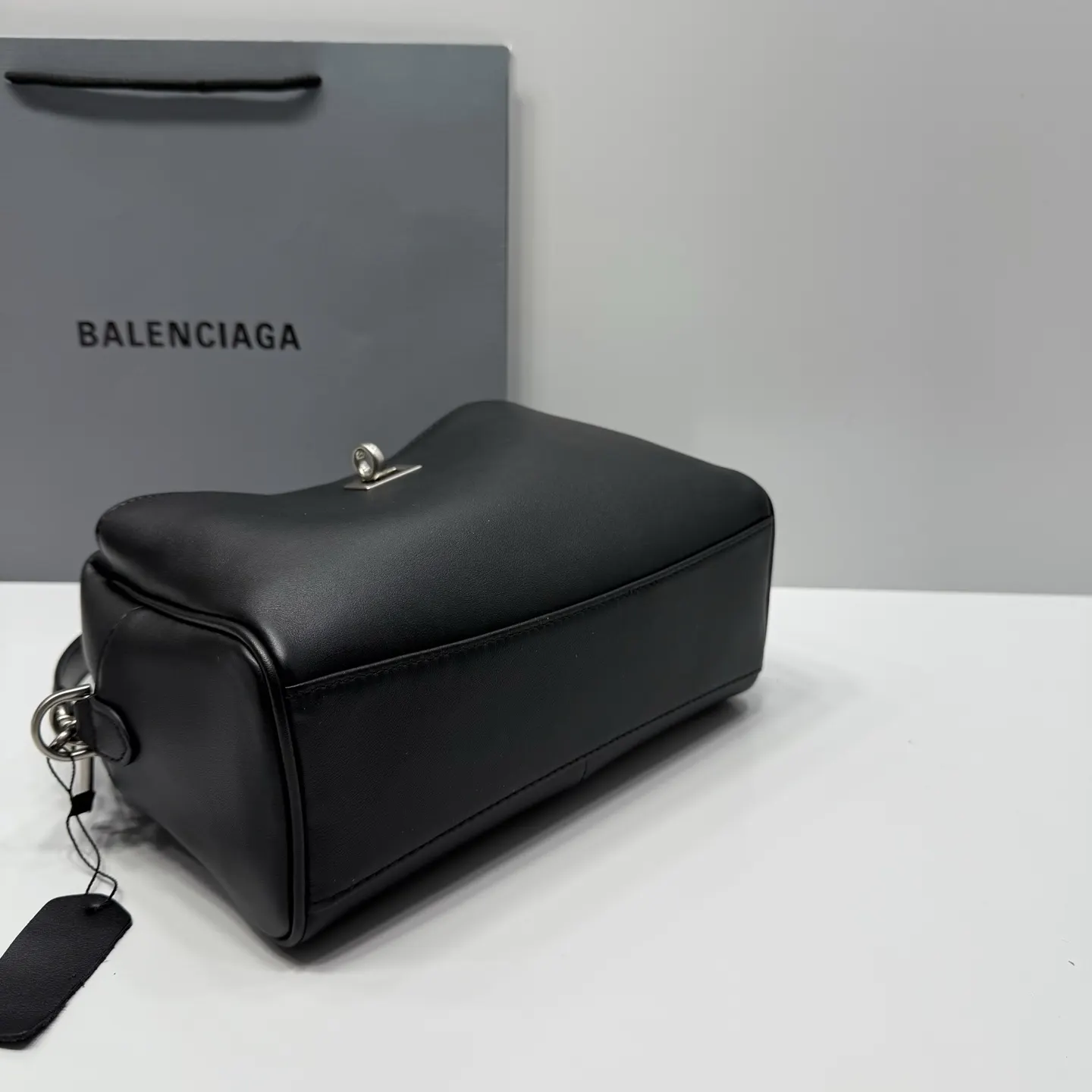 Balenciaga Rodeo Black Leather Hobo Bag