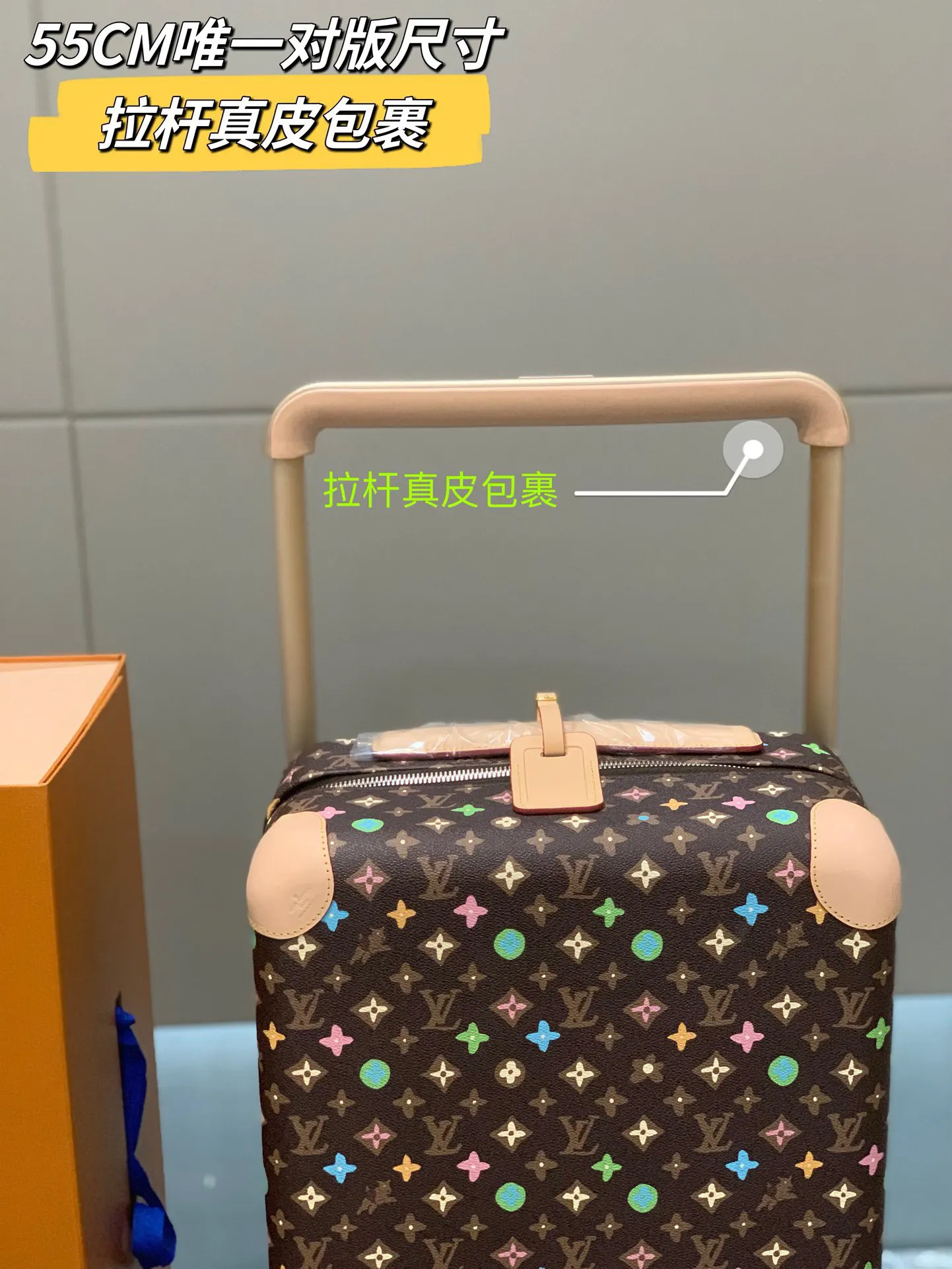 驴牌拉杆箱旅行箱 路易v 变色皮 海关锁 万向 行李箱 旅行拉杆款 輕便出行款