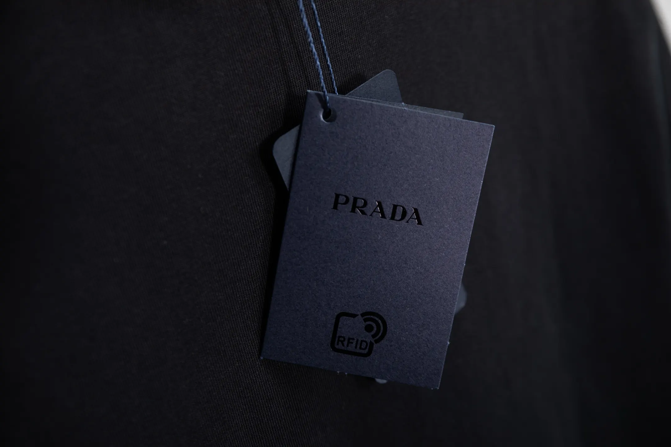 Prada 贴布字母刺绣 短袖T恤 高克重休闲