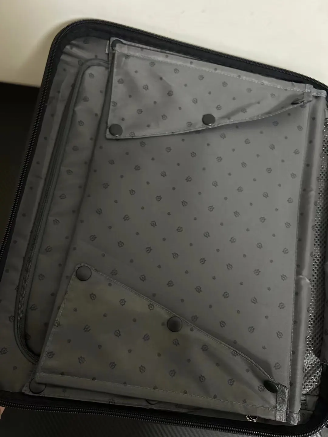 Black Gray Suitcase Travel Lightweight