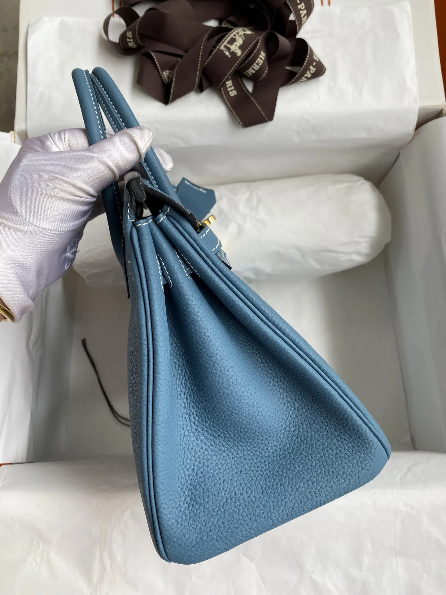 Hermès Birkin 蓝色 Togo 手提包