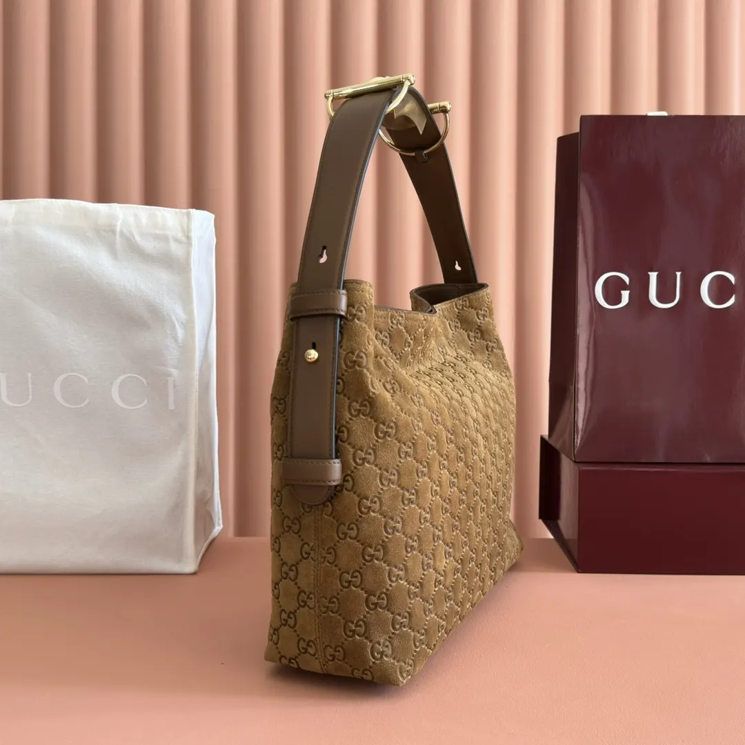 Gucci 黑色 金色 牛皮 收纳包 旅行收纳款