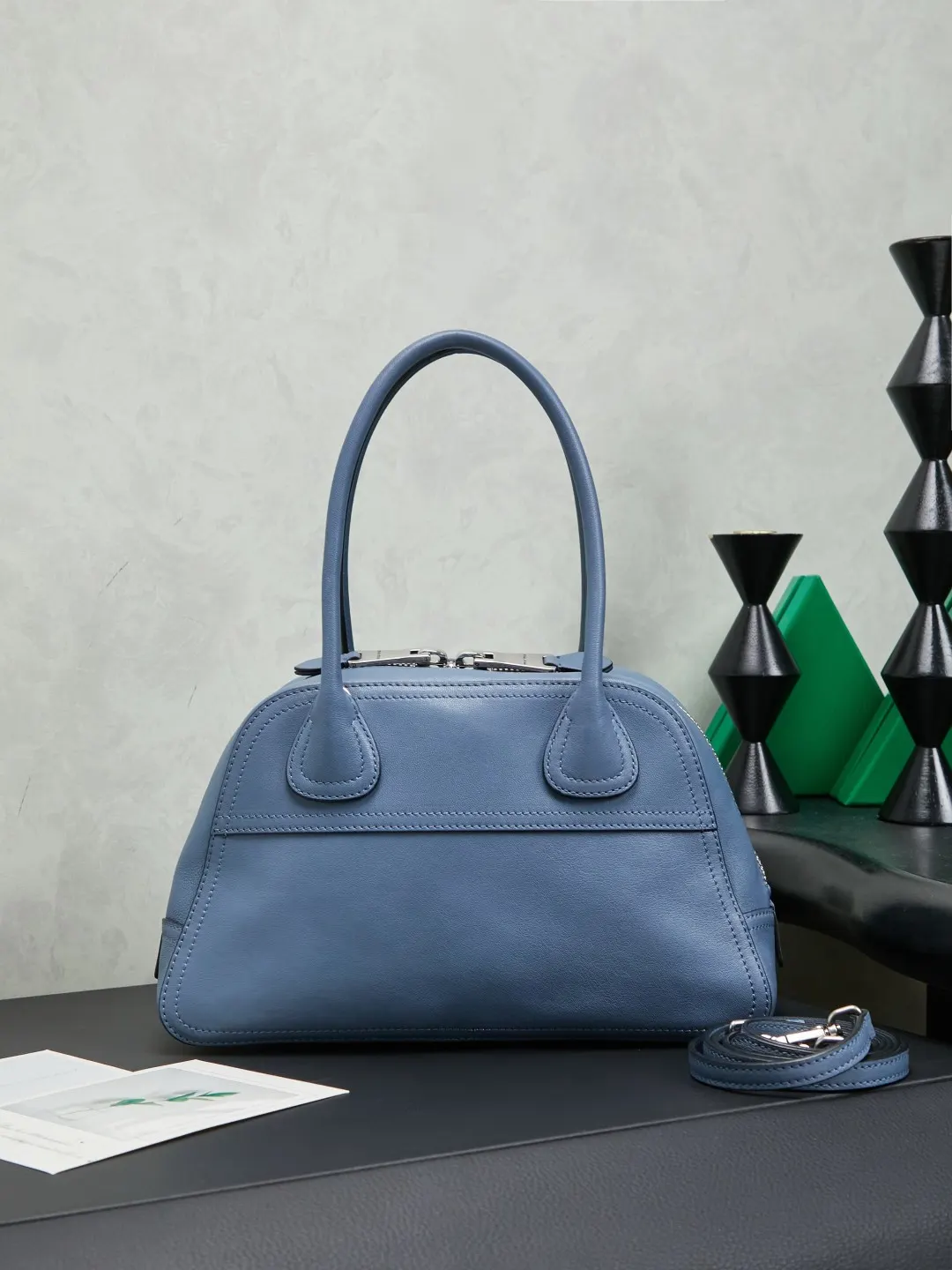 Blue Top Handle Bag Commuter