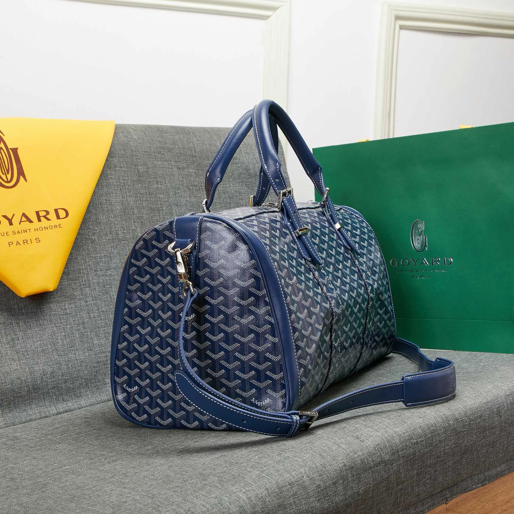 Goyard 吴亦凡同款包男女同款口袋GY戈雅旅行袋手提單肩短 大容量旅行款