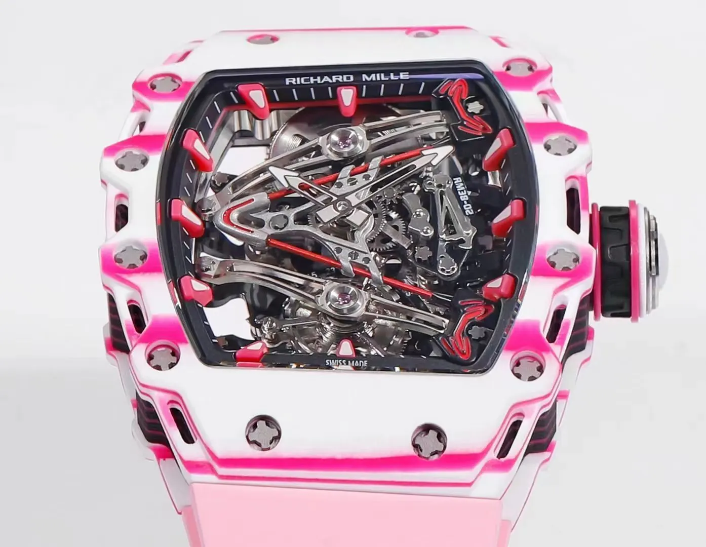 Richard Mille 白色 紅色 手錶 經典腕表款