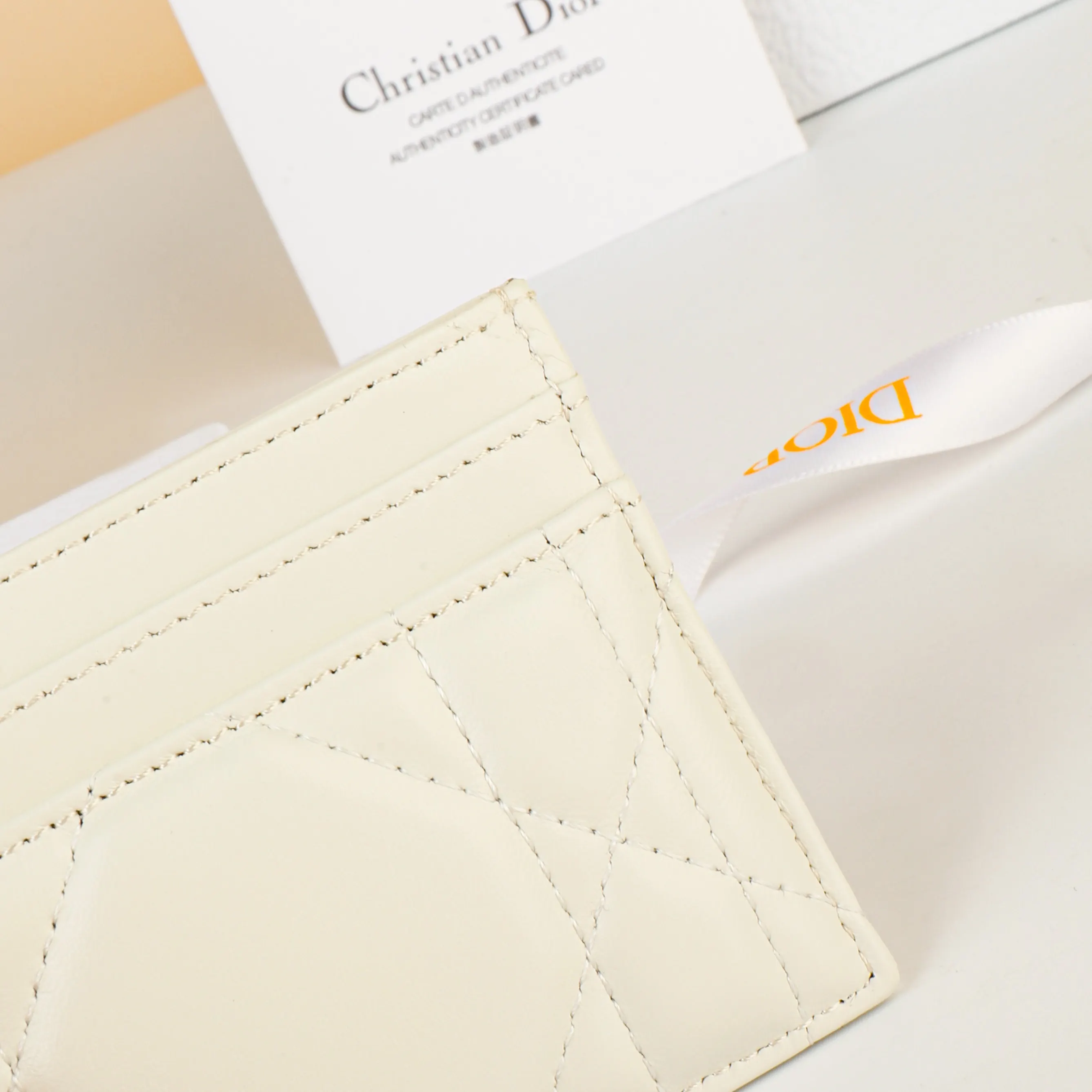 Dior Caro White Sheepskin Clip Exquisite Accessories Card Holder Image 9 Dior Caro White Sheepskin Clip Exquisite Accessories Card Holder Image 9