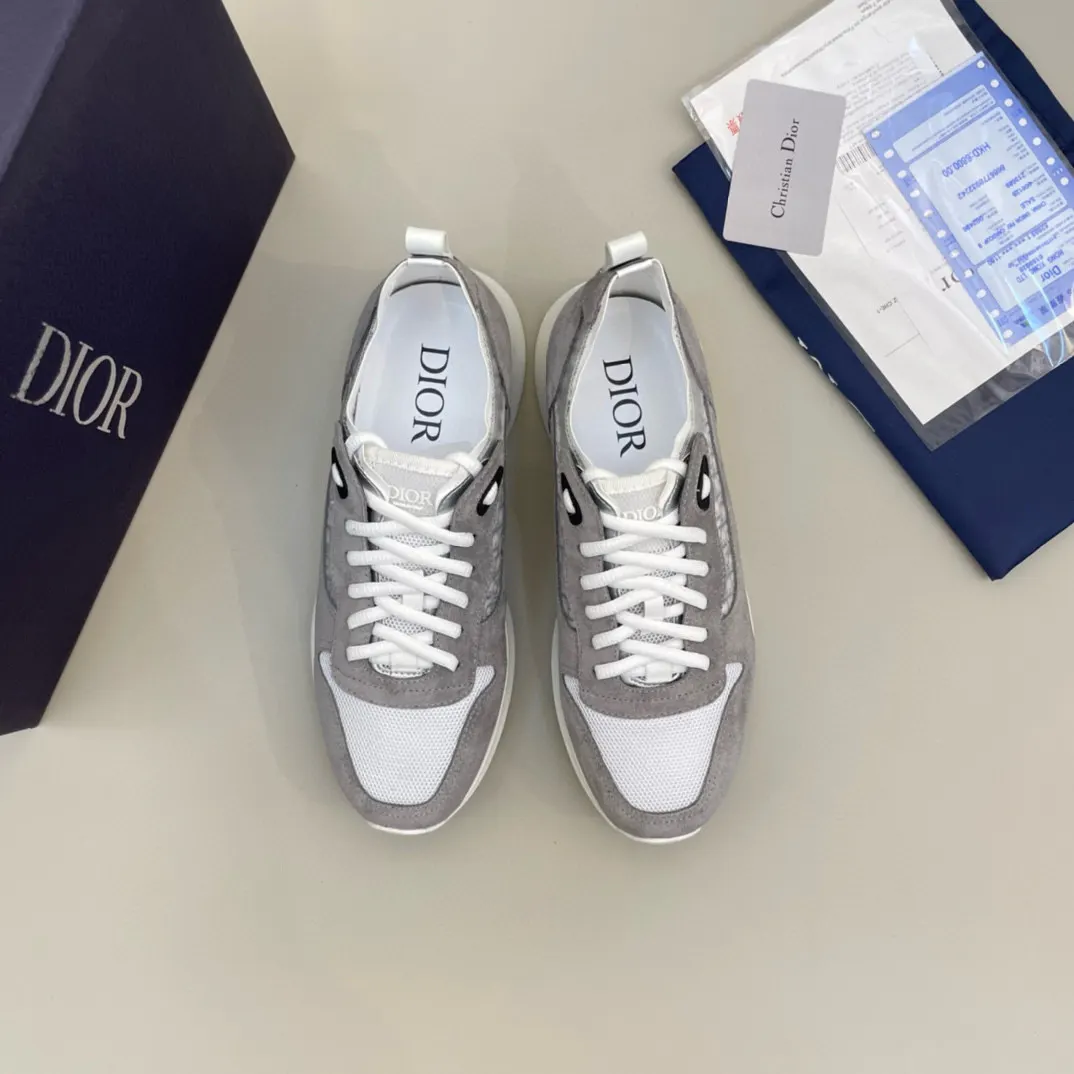Dior B25 银灰色牛皮休闲鞋 低帮款