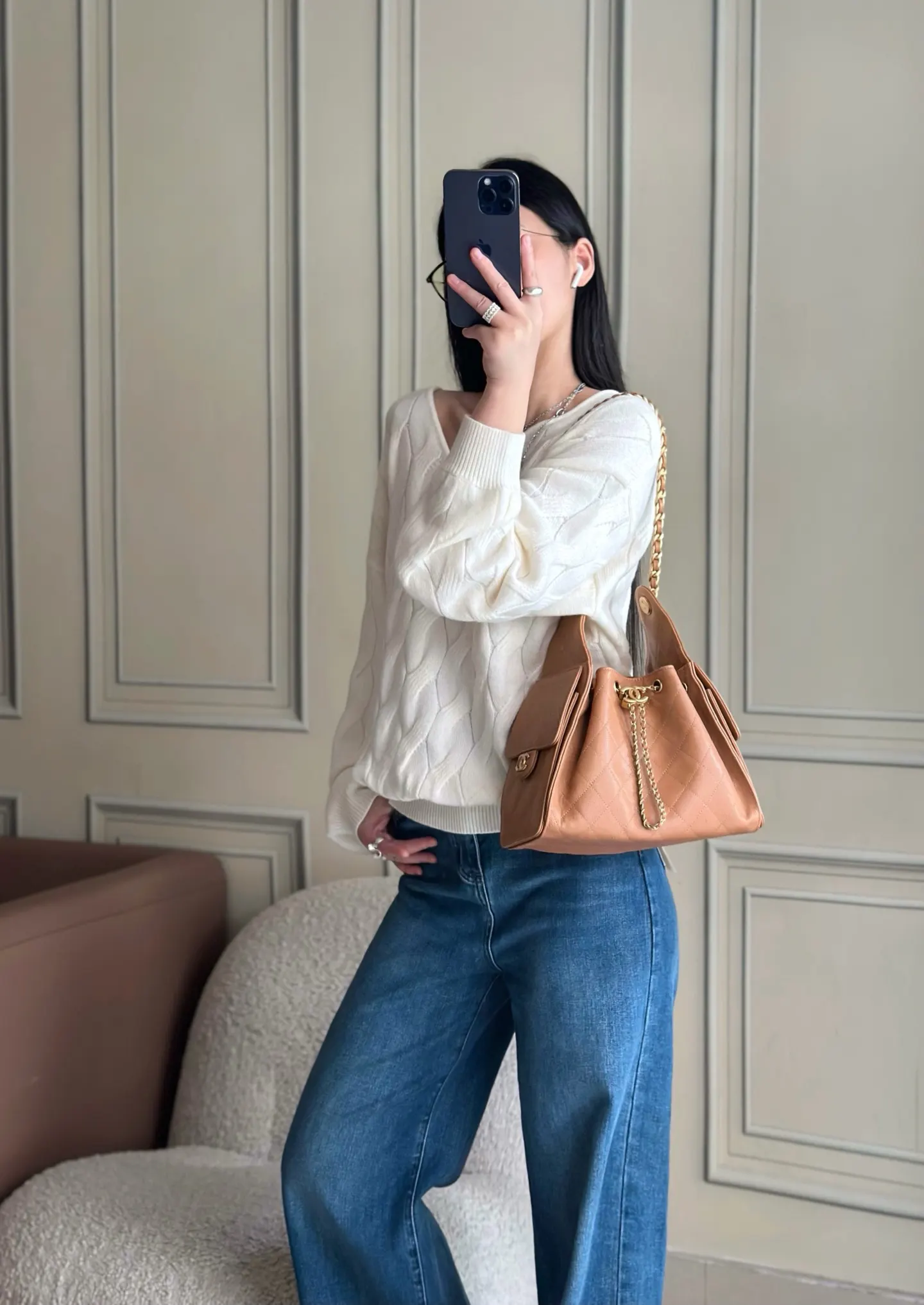 CHANEL Hobo 牛皮 腋下包 復古腋下背款