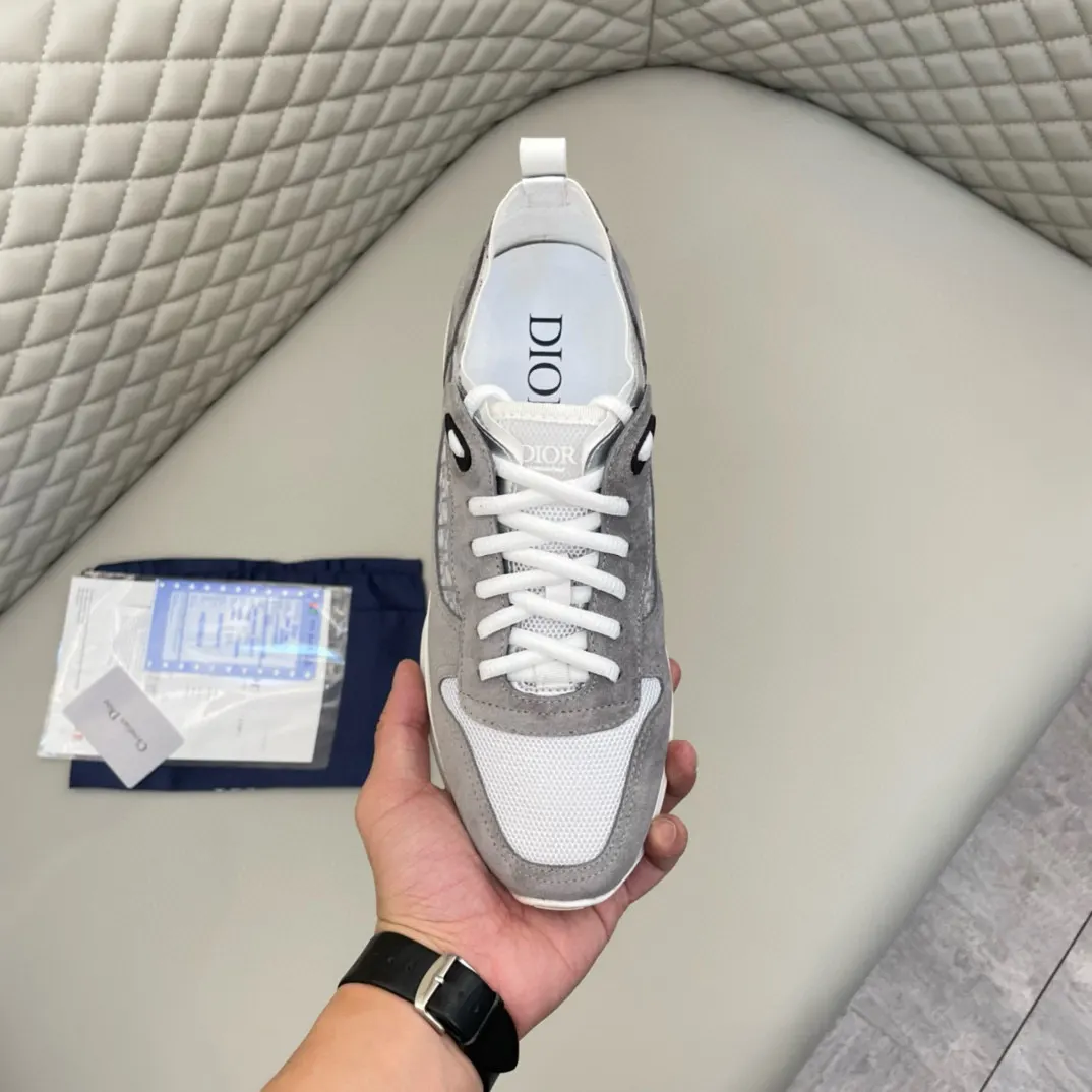 Dior B25 银灰色牛皮休闲鞋 低帮款