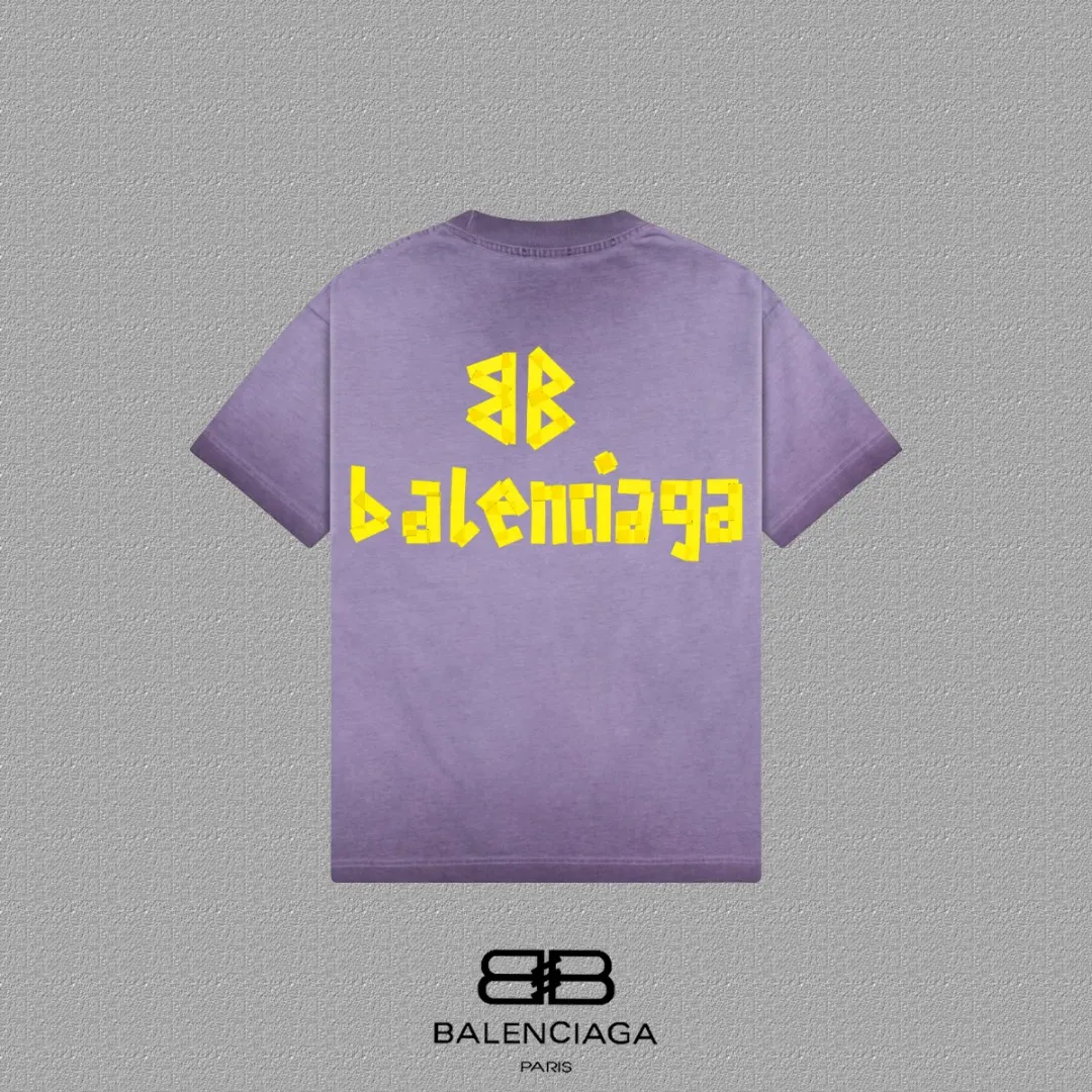 Balenciaga Gray Logo Short Sleeve T-Shirt Street