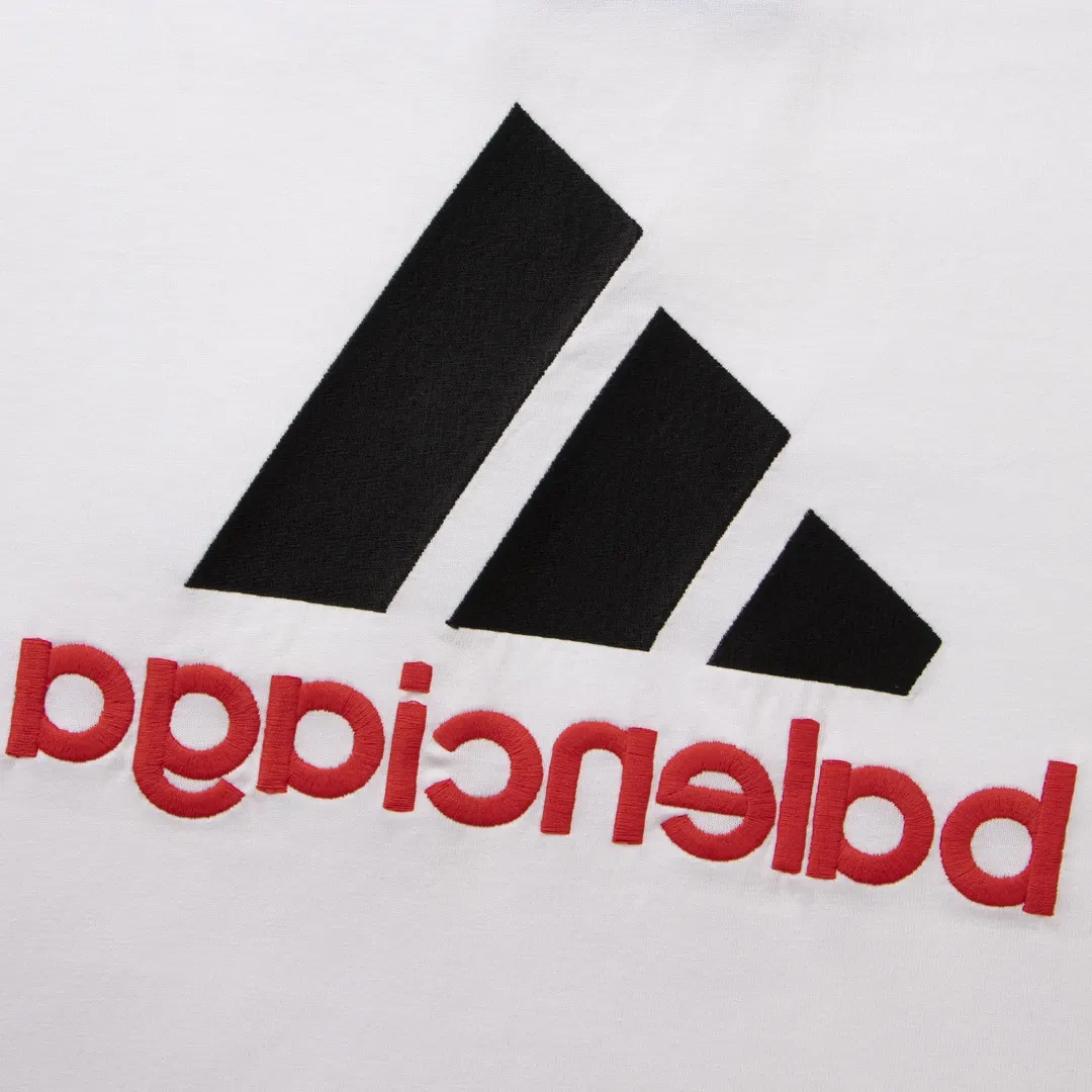 Balenciaga White Logo Short Sleeve T-Shirt Street