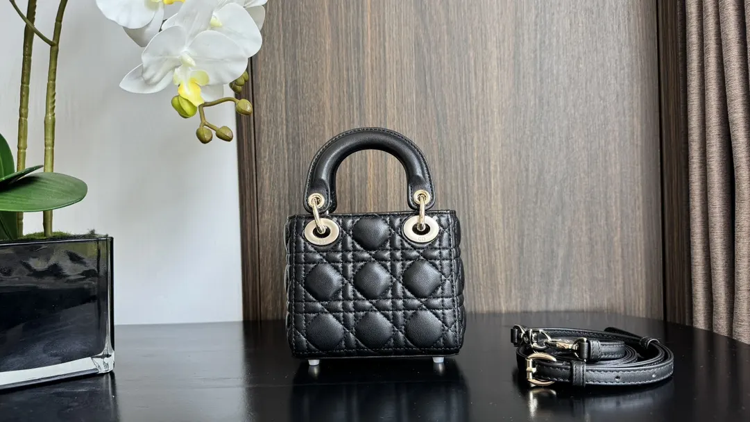 Dior Black Top Handle Bag Commuter