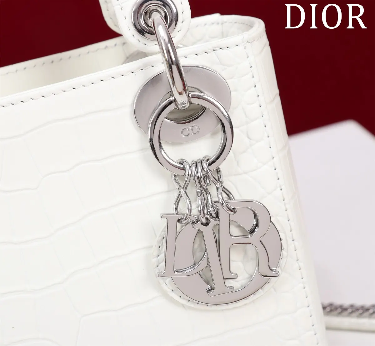 Dior Lady Dior 黑色羊皮Lady 手提斜挎包 金扣
