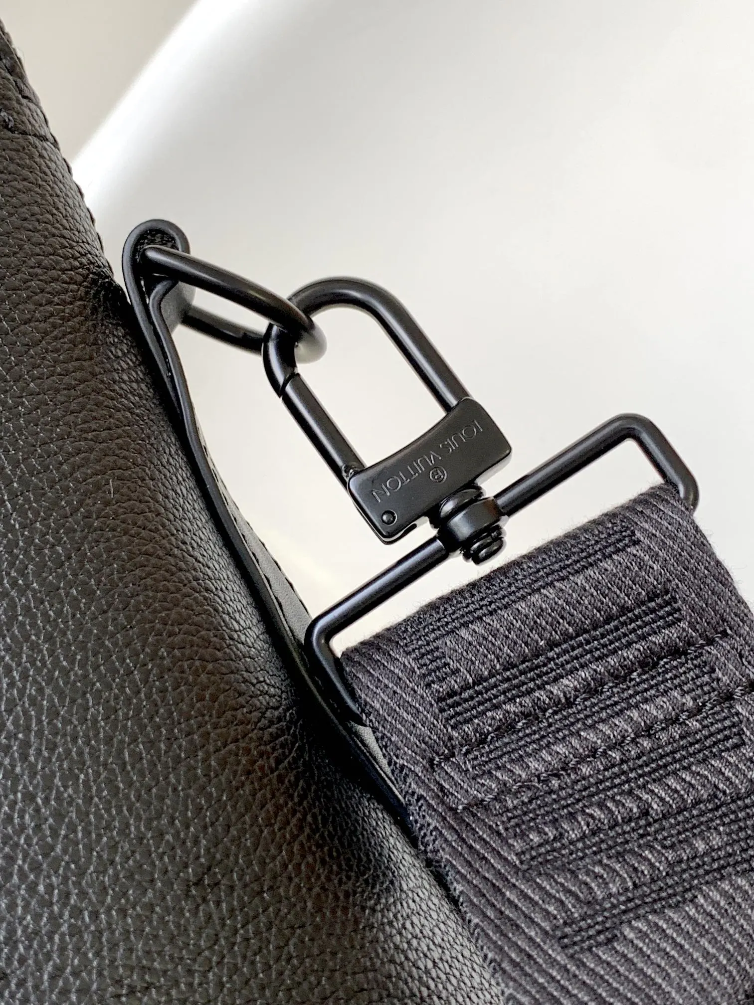 Louis Vuitton Black Blue Organizer Pouch Travel Leather