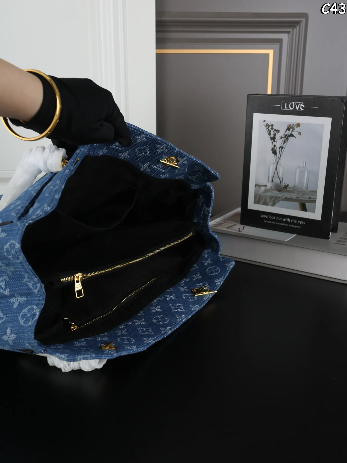 LV 牛仔 丹宁 托特包 大容量托特款