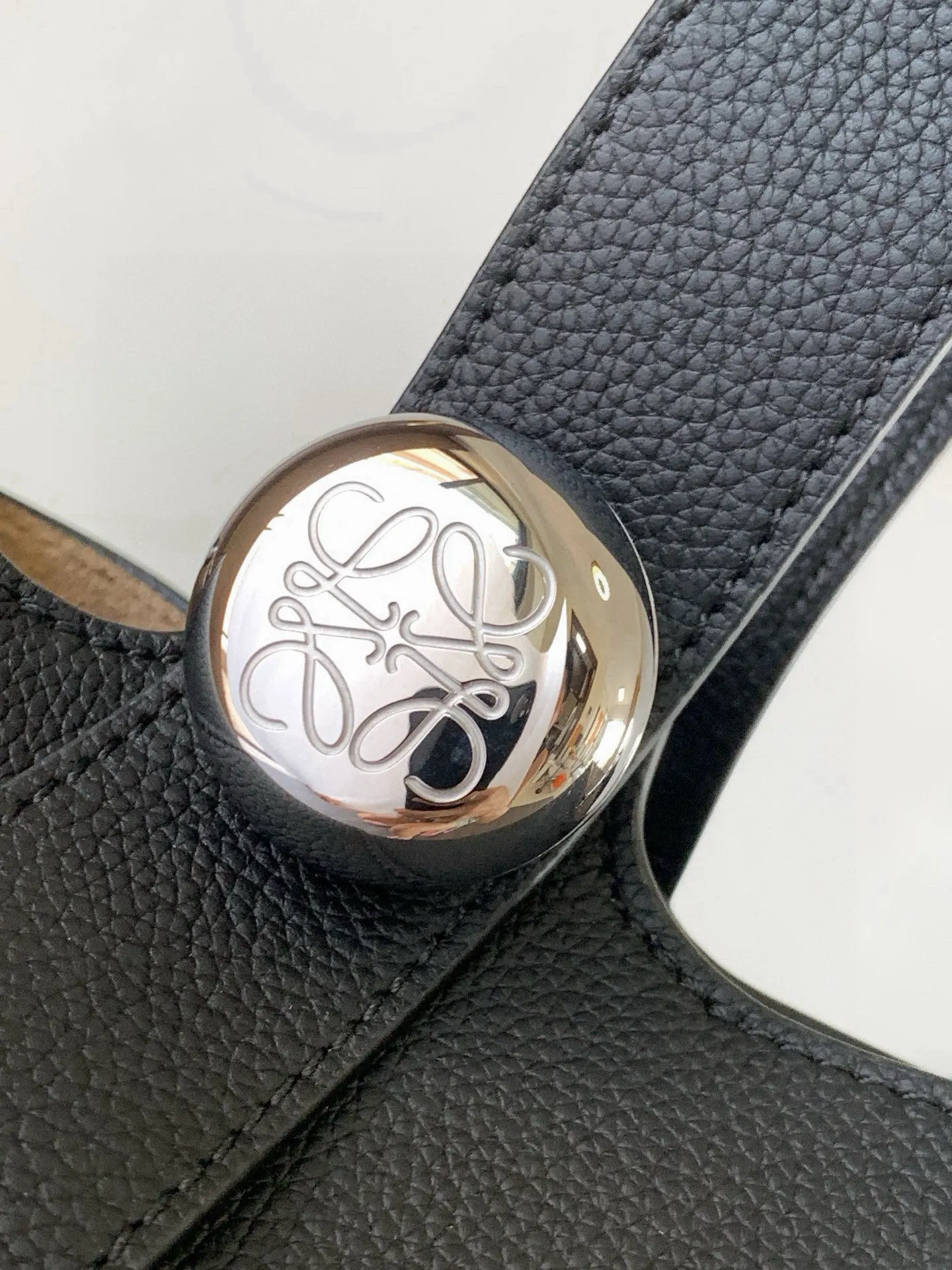 Black Bucket Bag Casual Leather