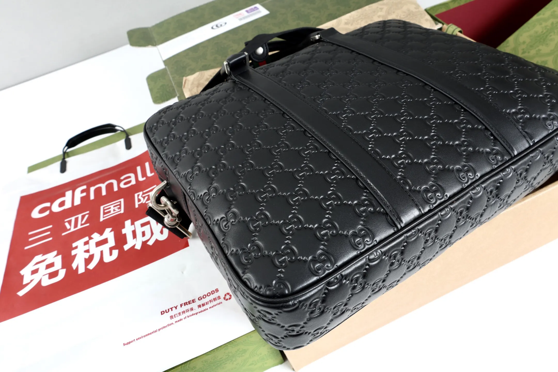 Black Briefcase Business Commuter Leather
