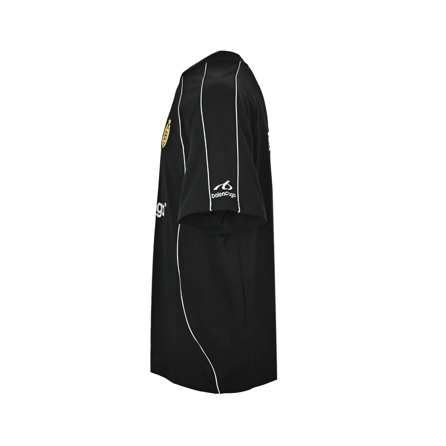 Balenciaga Black Cotton Logo Short Sleeve T-Shirt Loose