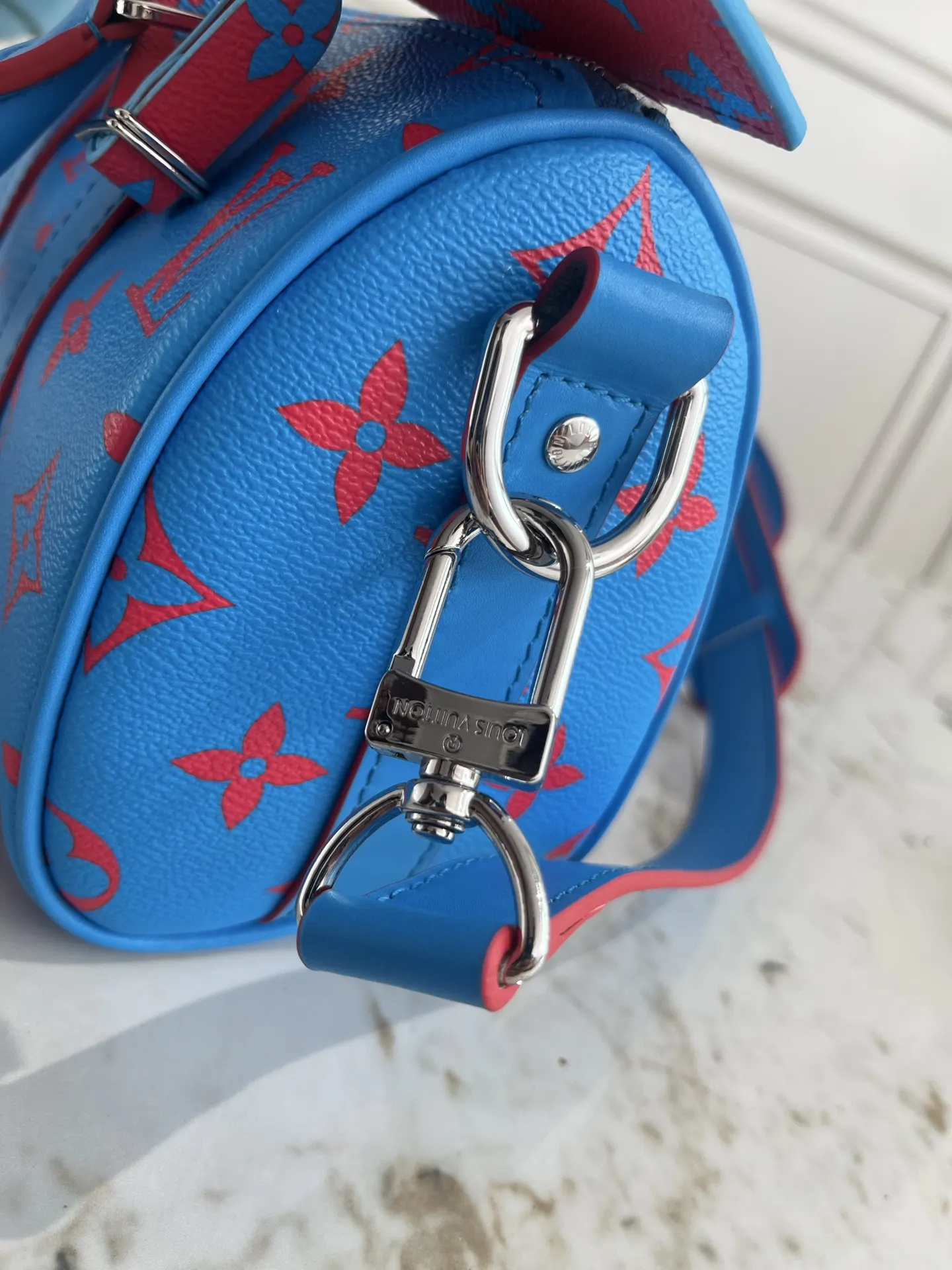 LV Blue Monogram Handbag Image 6 LV Blue Monogram Handbag Image 6