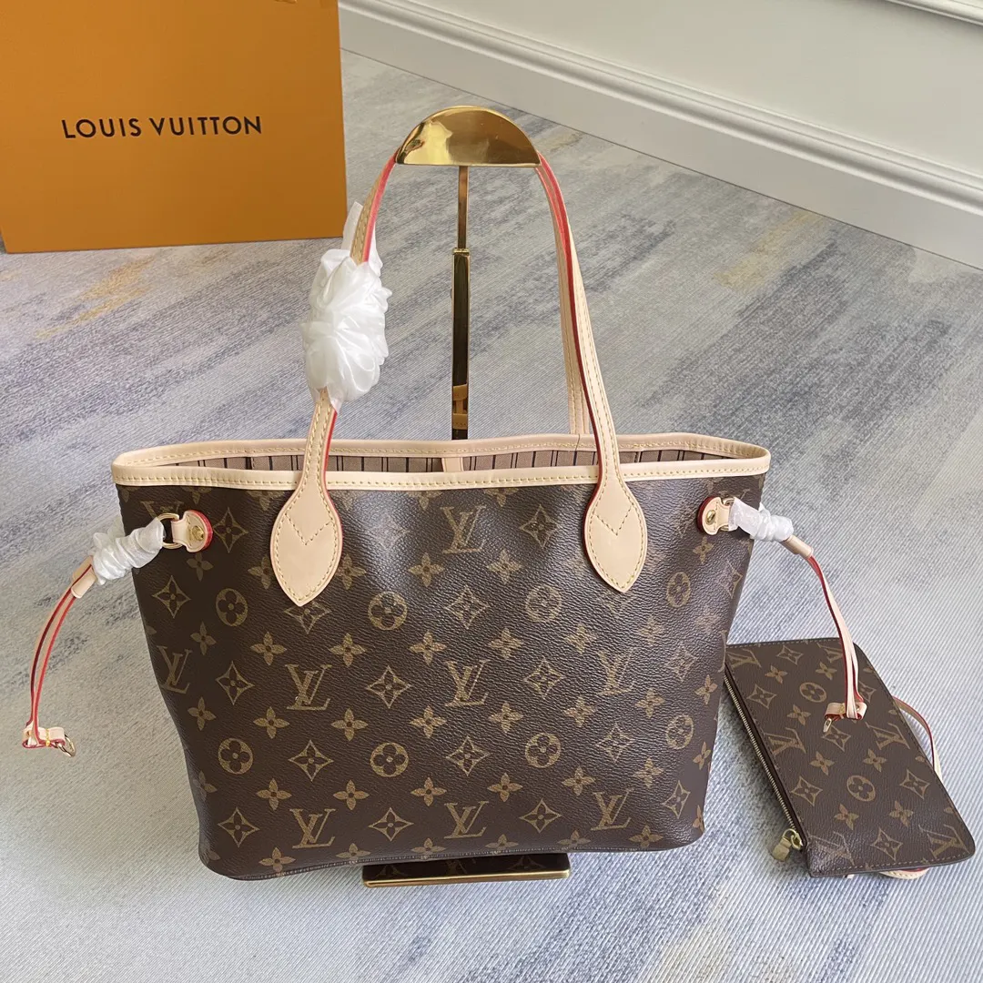 LV Neverfull 金色 牛皮 手拿包 精致手拿款