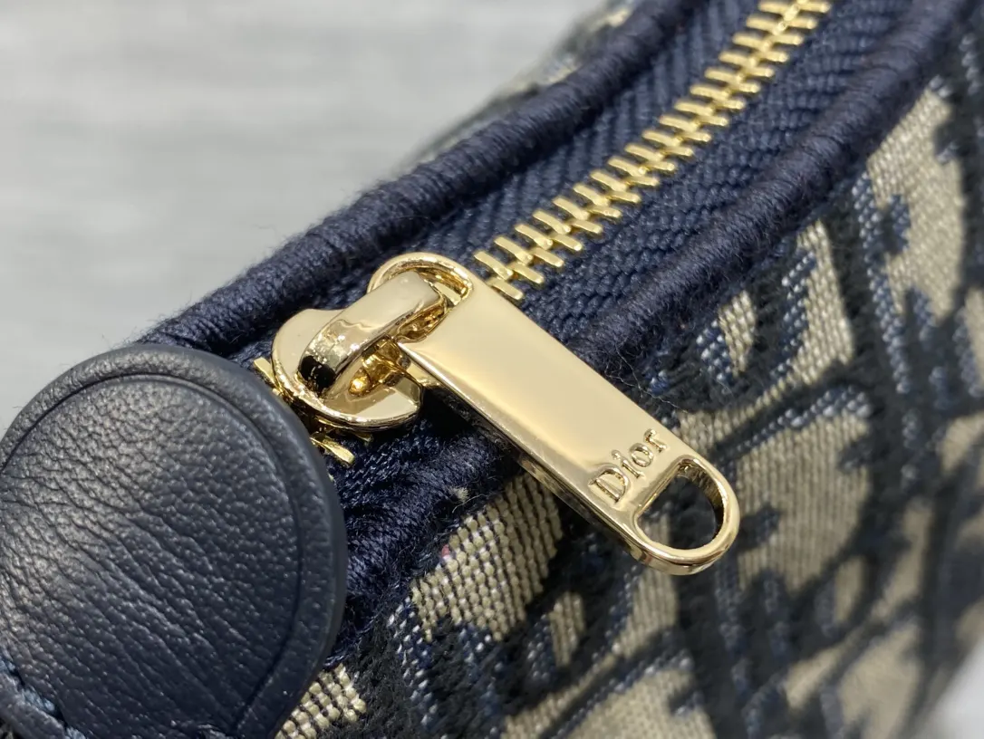 Dior Oblique Black Leather Chain Bag Handheld Messenger