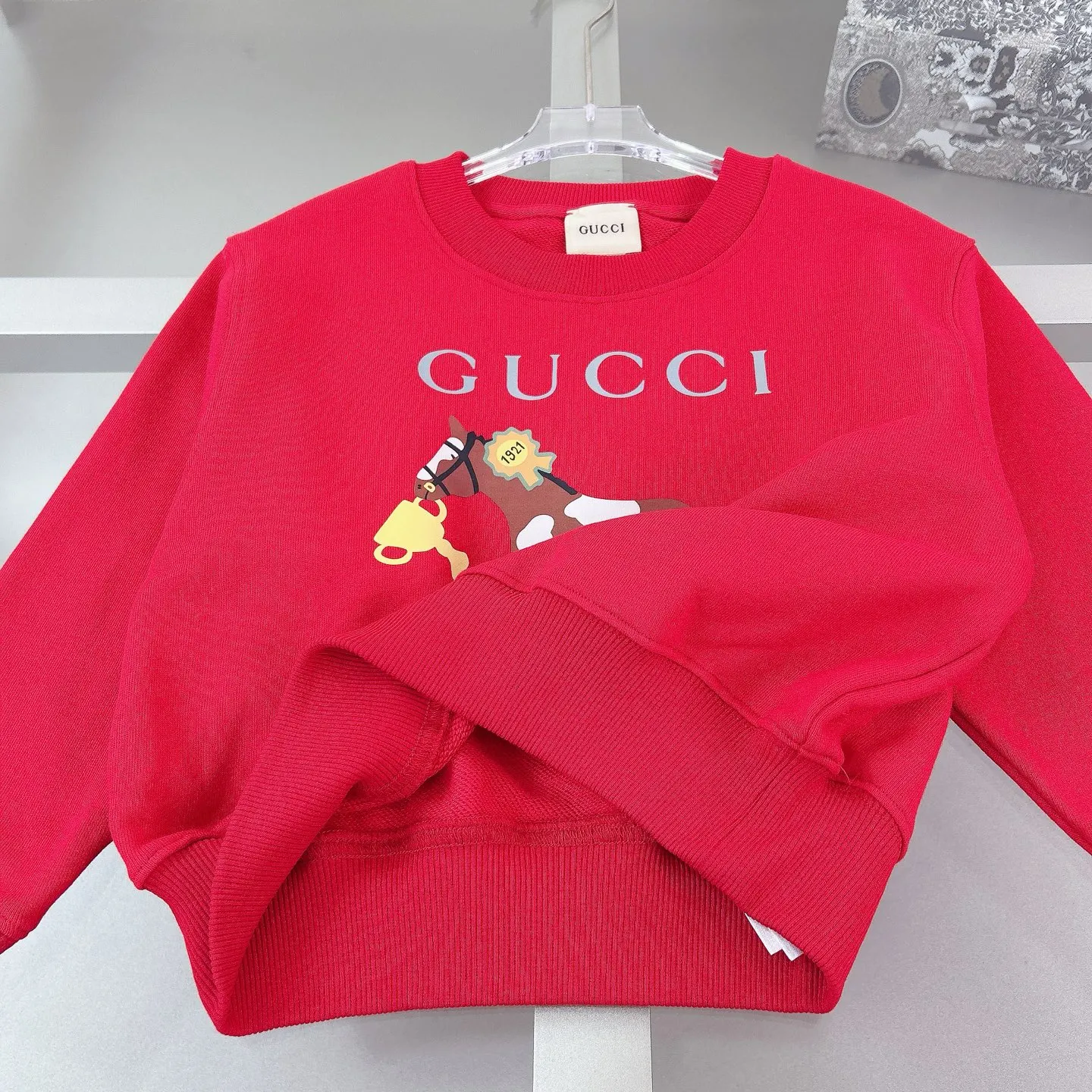 Gucci Logo Print Crew Neck Sweatshirt Image 6 Gucci Logo Print Crew Neck Sweatshirt Image 6