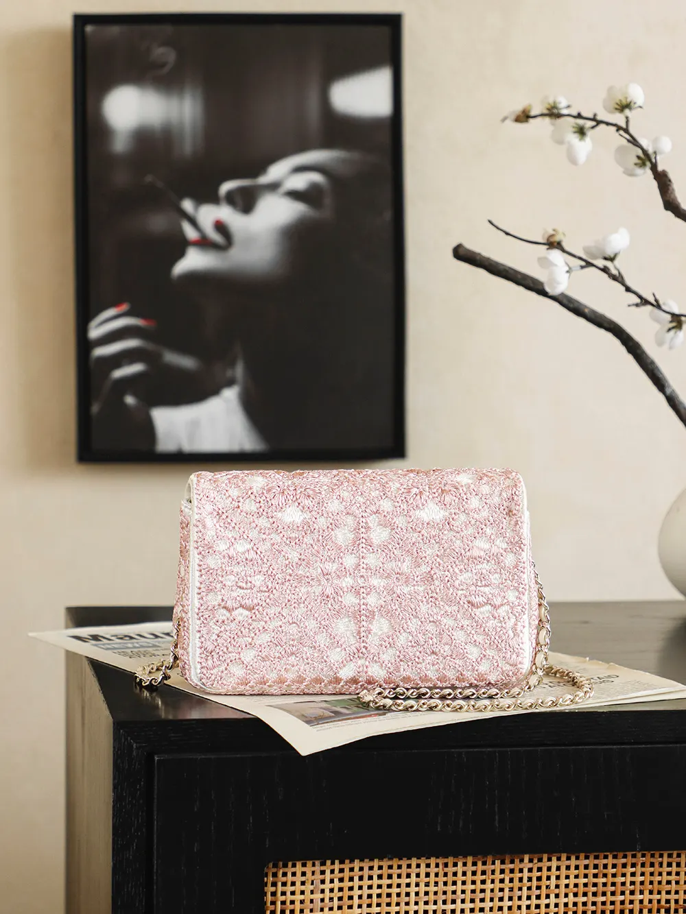 CHANEL 粉色 手提包 通勤手提款