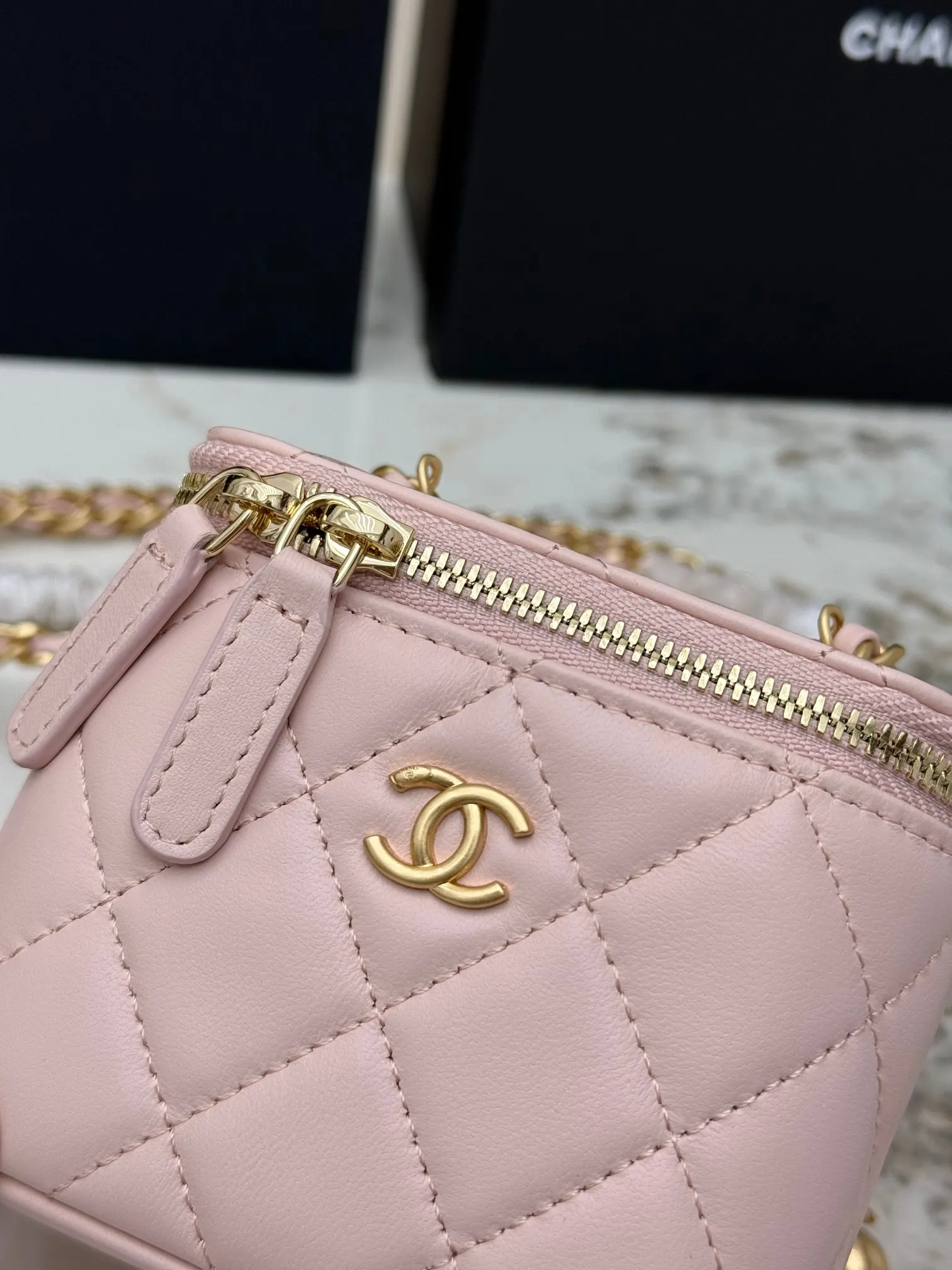 CHANEL 金色 羊皮 鏈條包 精致鏈條款