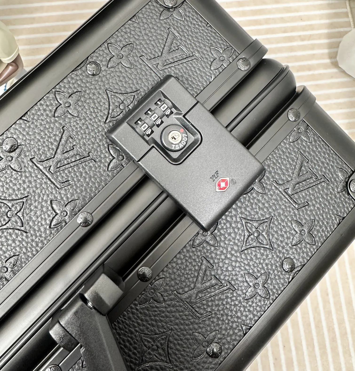 Louis Vuitton Black Monogram Carry-On Suitcase Travel Lightweight