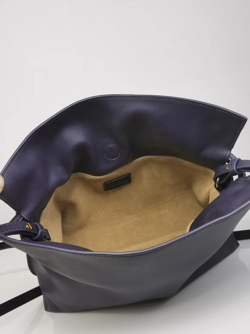 Purple Clutch Bag Leather