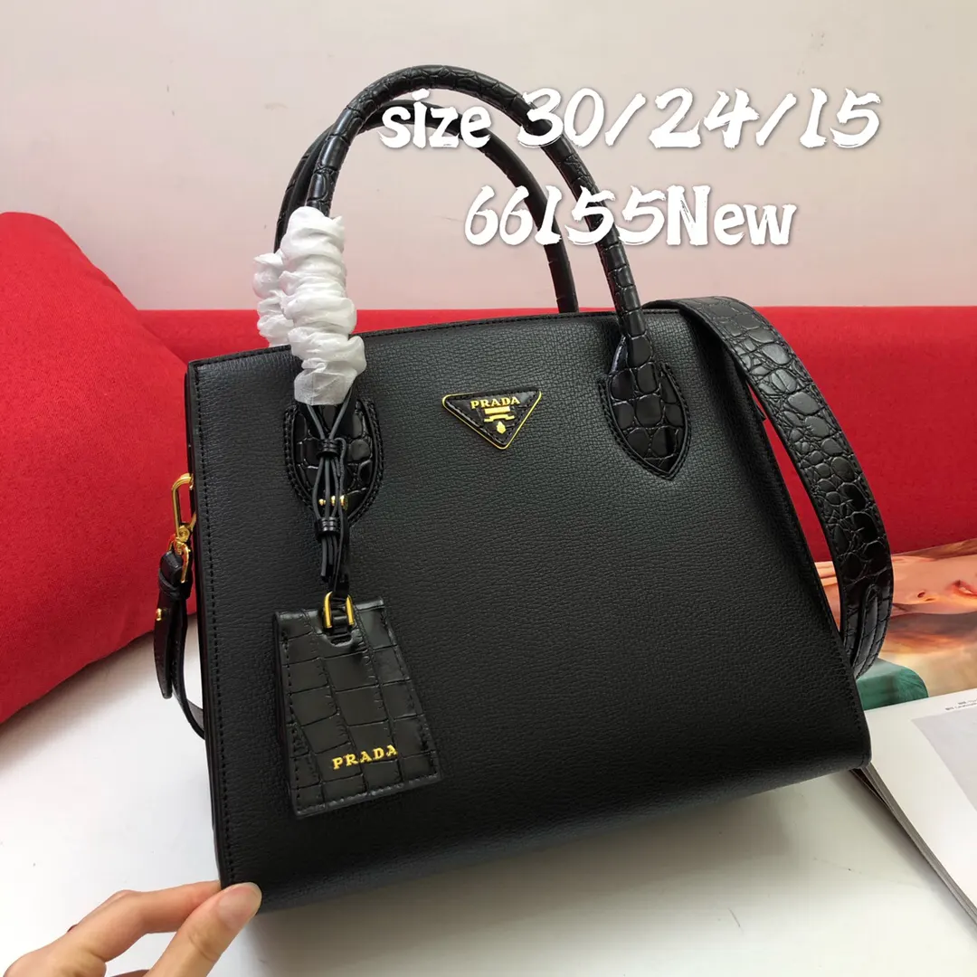 Prada Top Handle Bag Commuter Leather