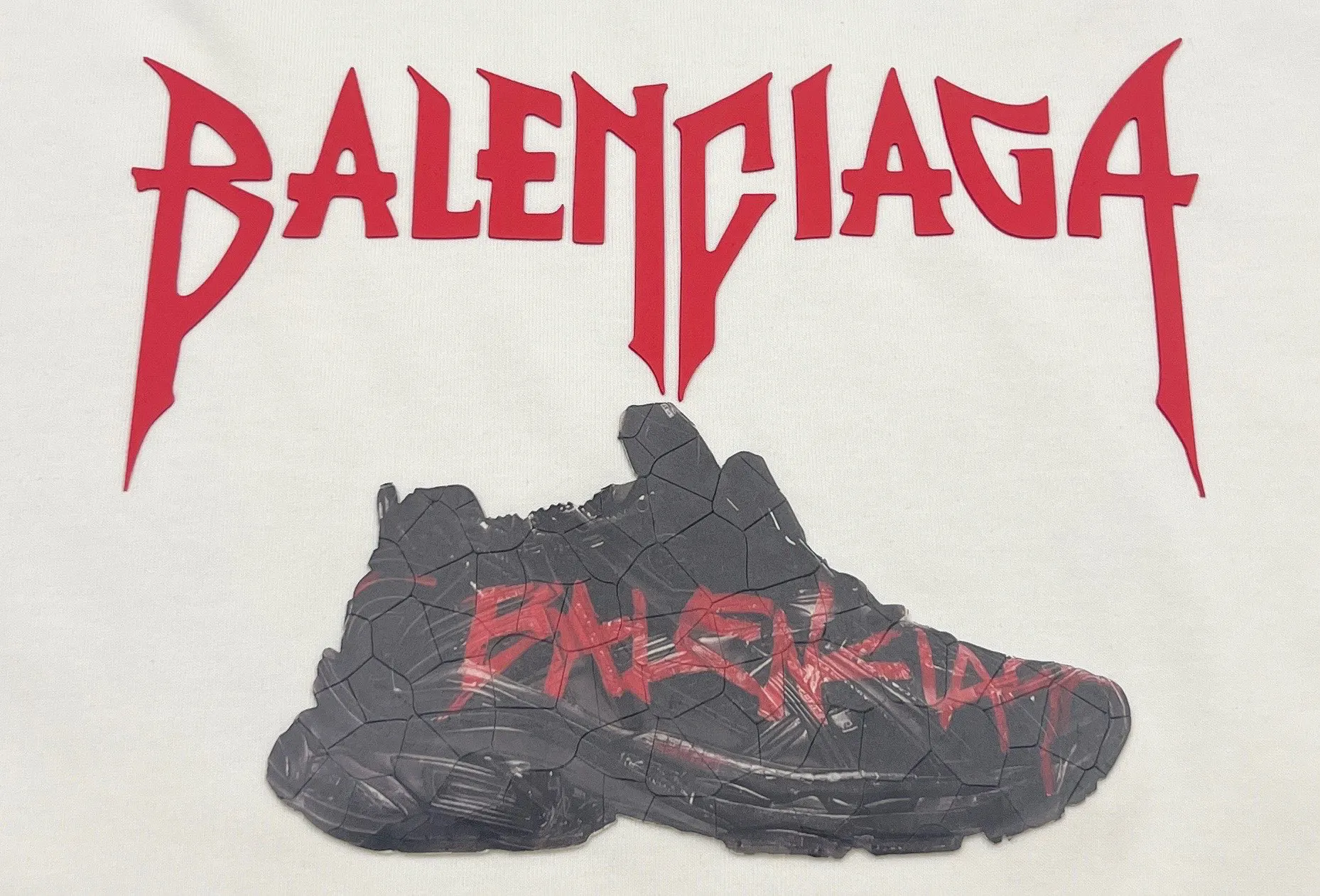 Balenciaga Black/White Cotton Sneakers