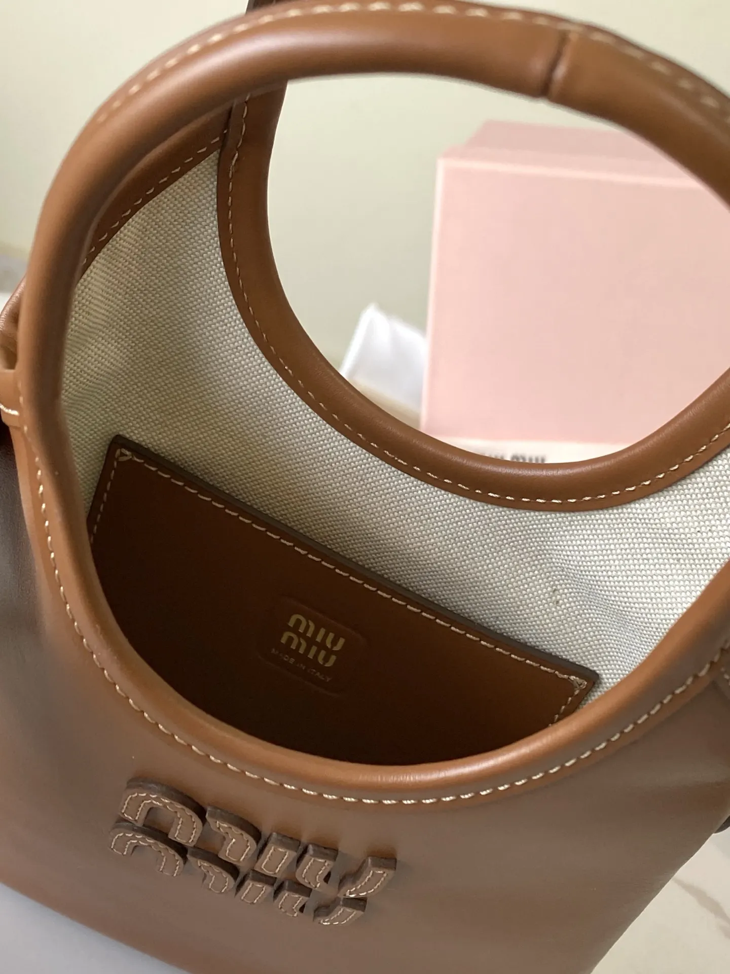 Miu 牛仔 小牛皮 托特包 大容量托特款