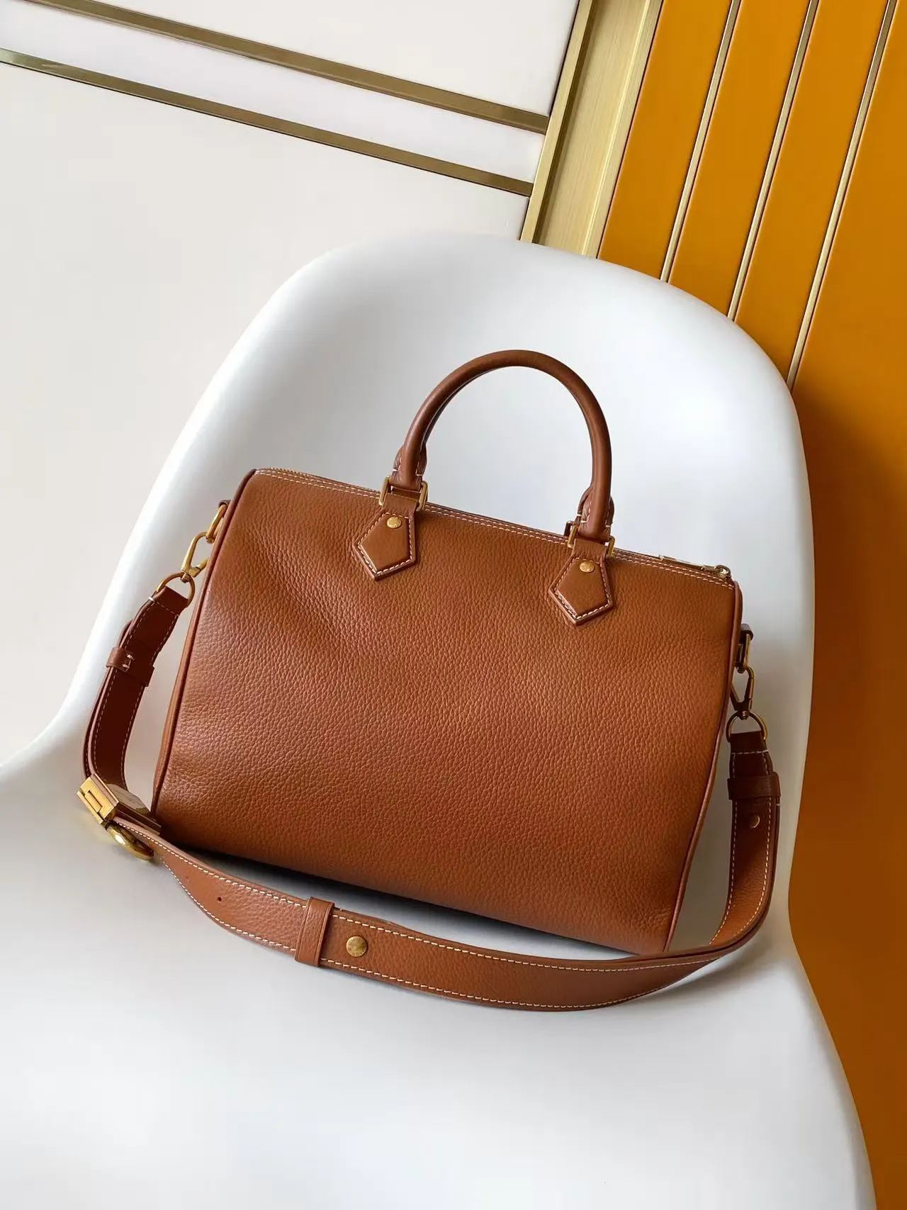 LV Speedy 黑色 棕色 牛皮 旅行袋 大容量旅行款