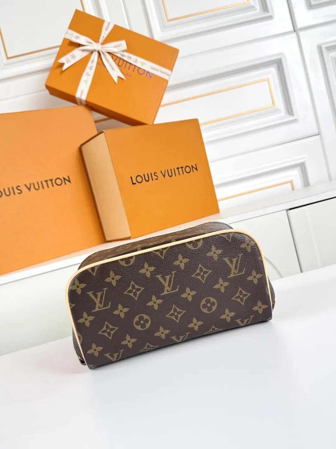 Monogram Organizer Pouch Travel Canvas