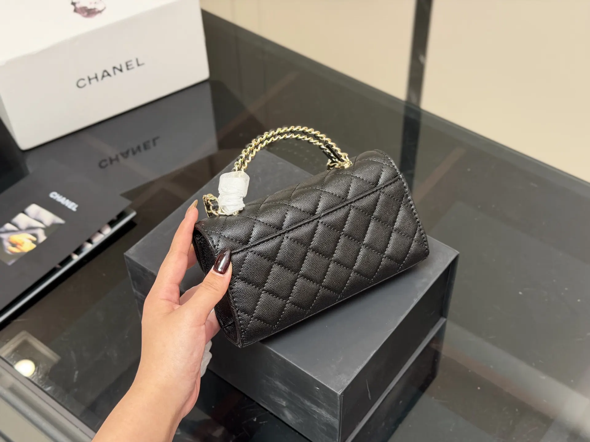 CHANEL Kelly 牛皮 手提包 通勤手提款