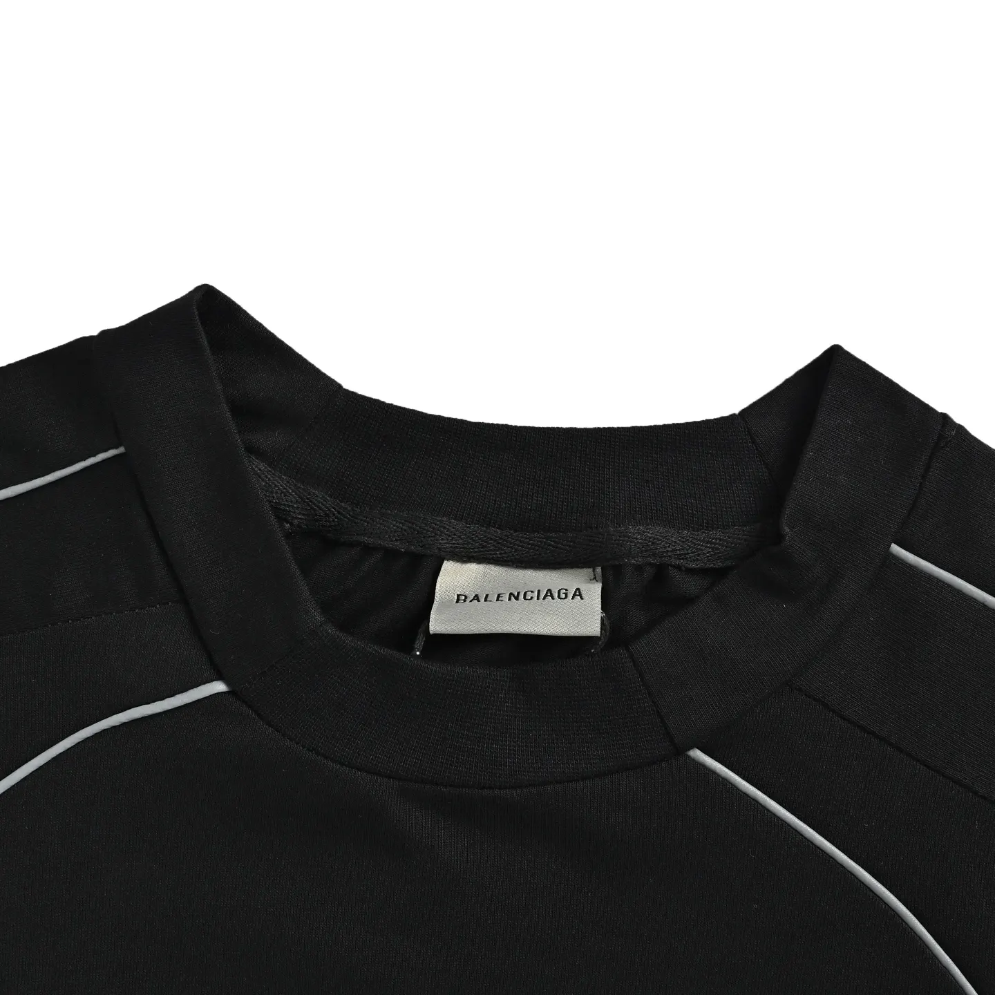 Balenciaga Black Cotton Logo Short Sleeve T-Shirt Loose