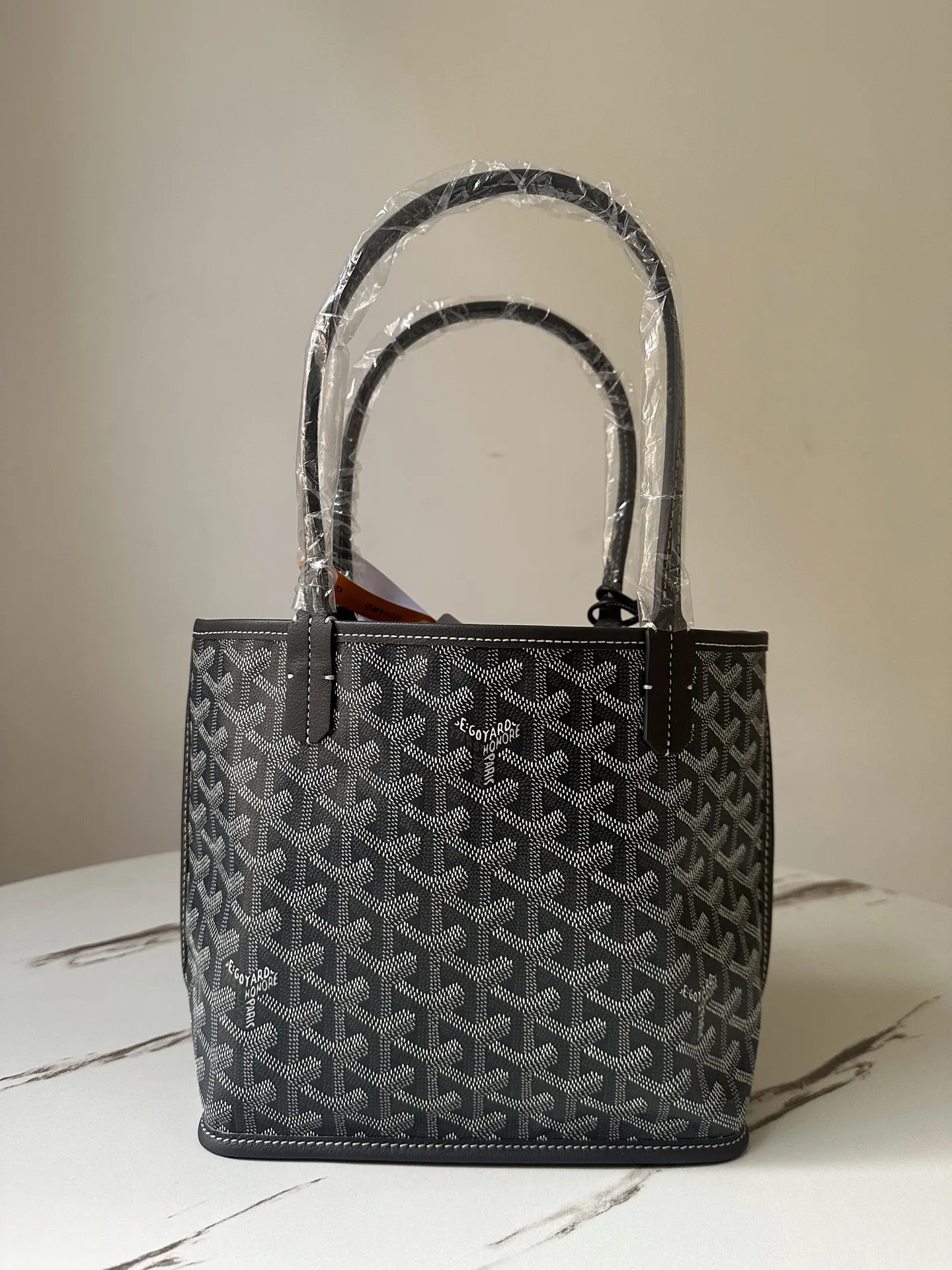 Goyard Gray Tote Bag Leather