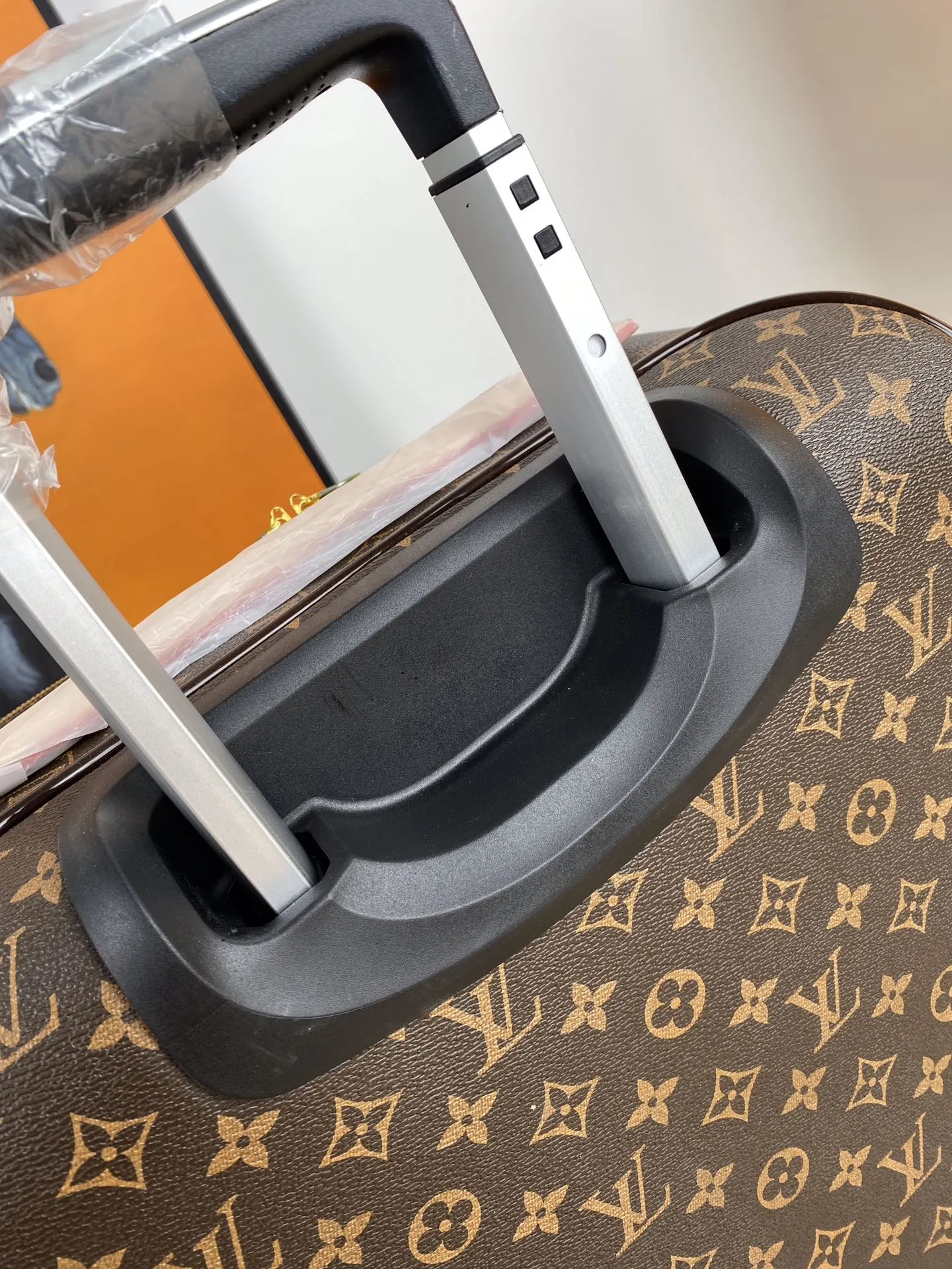Louis Vuitton Black Monogram Suitcase Travel Lightweight Canvas