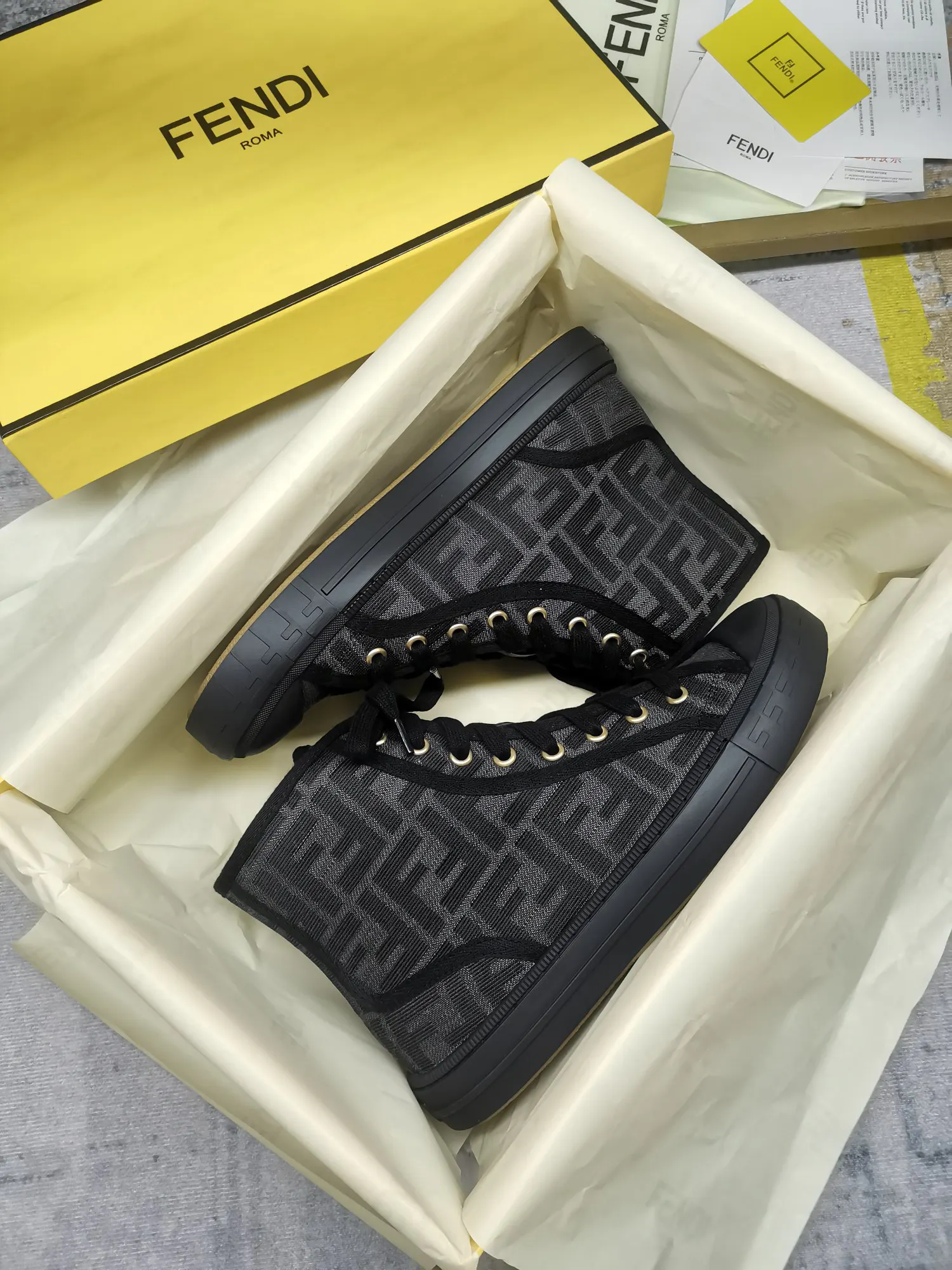 Fendi Monogram Sneakers Casual Versatile Style Image 5 Fendi Monogram Sneakers Casual Versatile Style Image 5