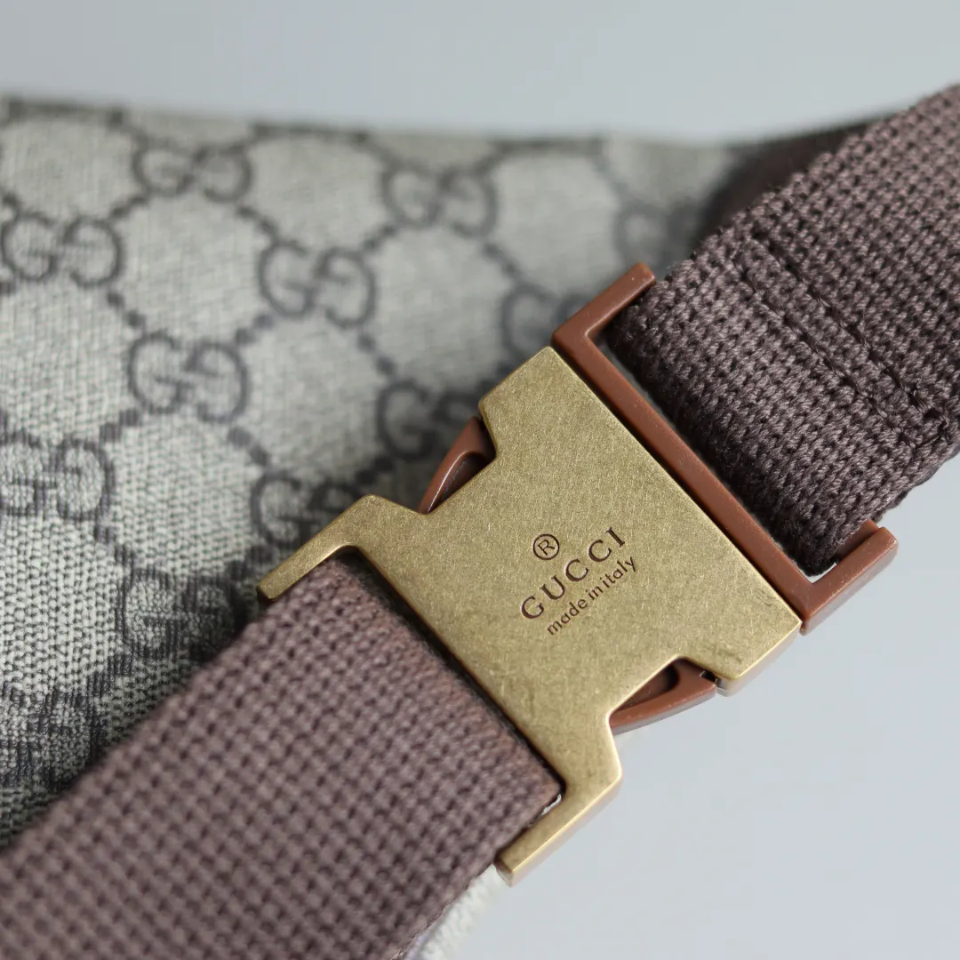 Green Brown Belt Bag Casual Canvas