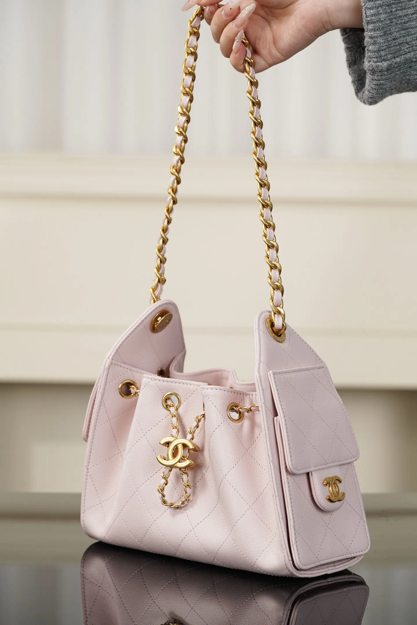 Pink Hobo Shoulder Bag Vintage
