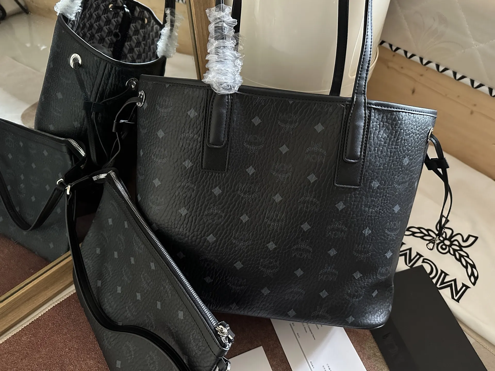 Black Tote Bag Leather