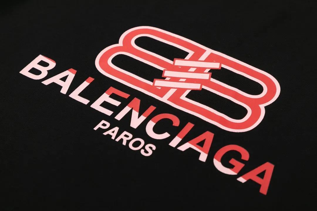 Balenciaga 黑色 短袖T恤 宽松休闲